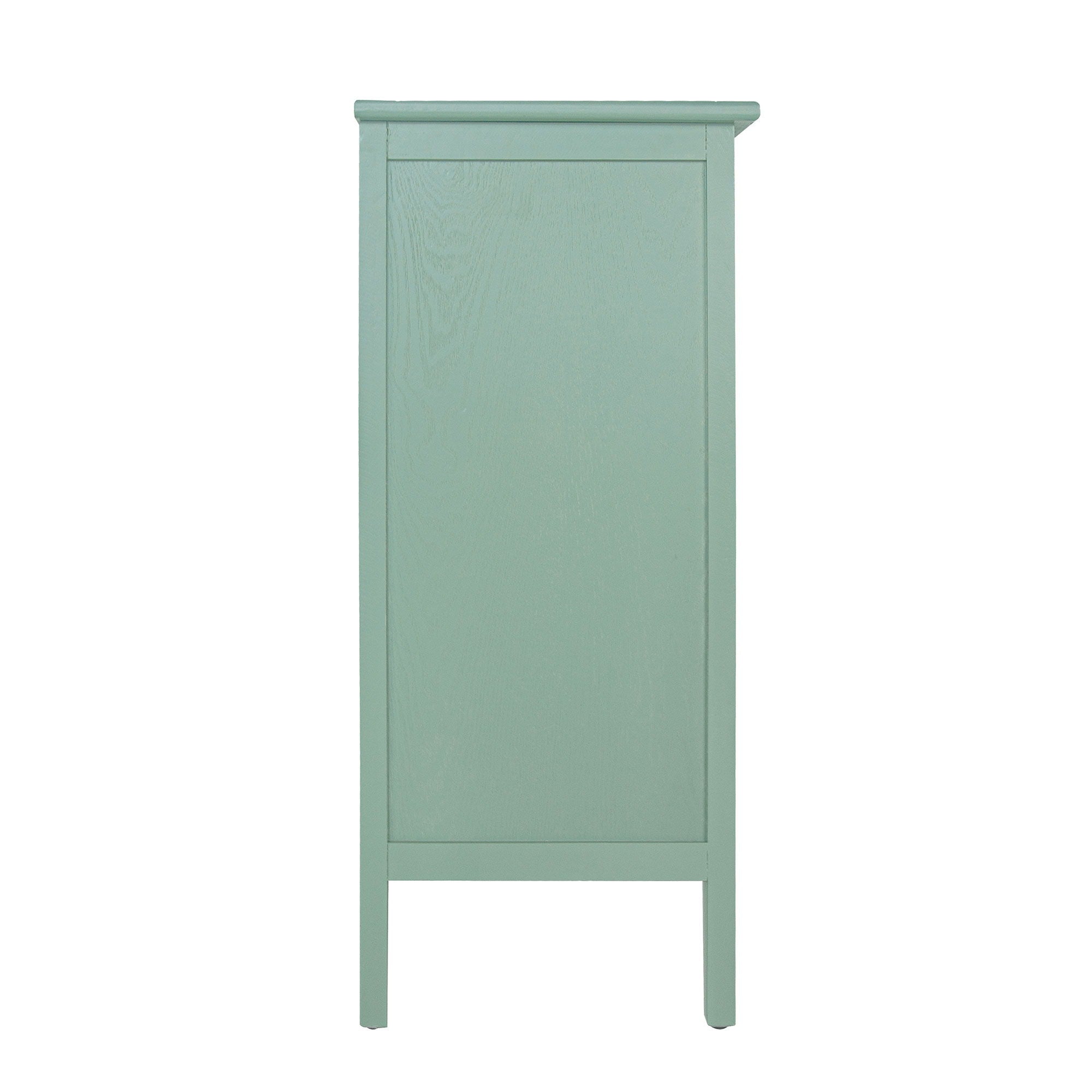 3 Drawer Storage Cabinet With Hollow Carved Design And Metal Handles, Chest For Entryway, Living Room Or Bedroom - Light Green - Best Buy Furniture