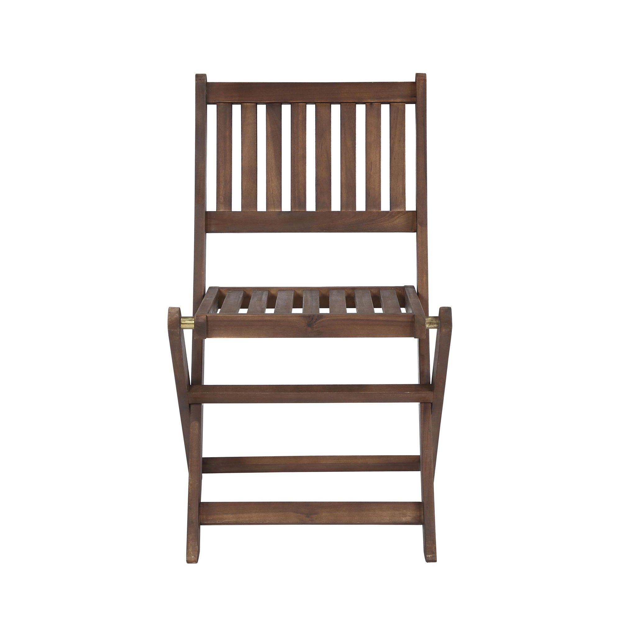 3 Piece Acacia Bistro Set, Folding Patio Furniture With 1 Coffee Table And 2 Foldable Chairs