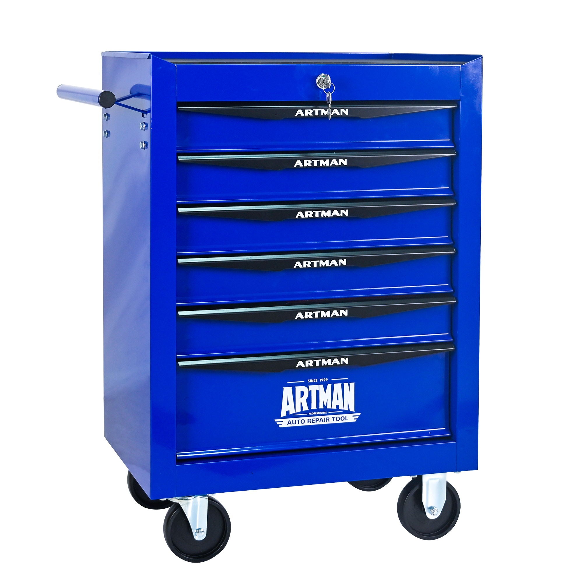 Rolling Metal Tool Chest With Drawers, Steel Storage Cabinet With Ball Bearing Slides