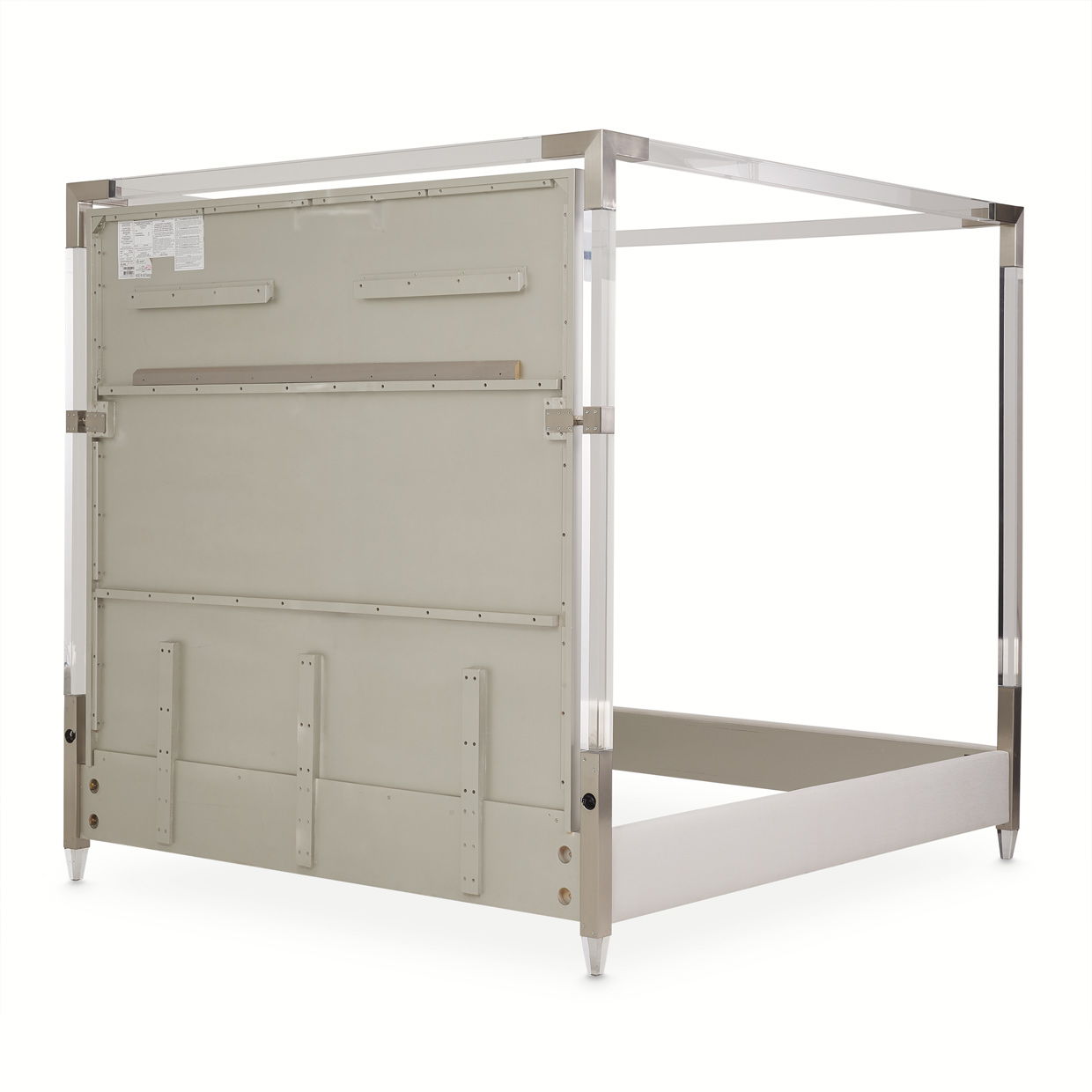 Penthouse - Eastern King Canopy Bed - Frosted Linen / Ash Gray - Best Buy Furniture