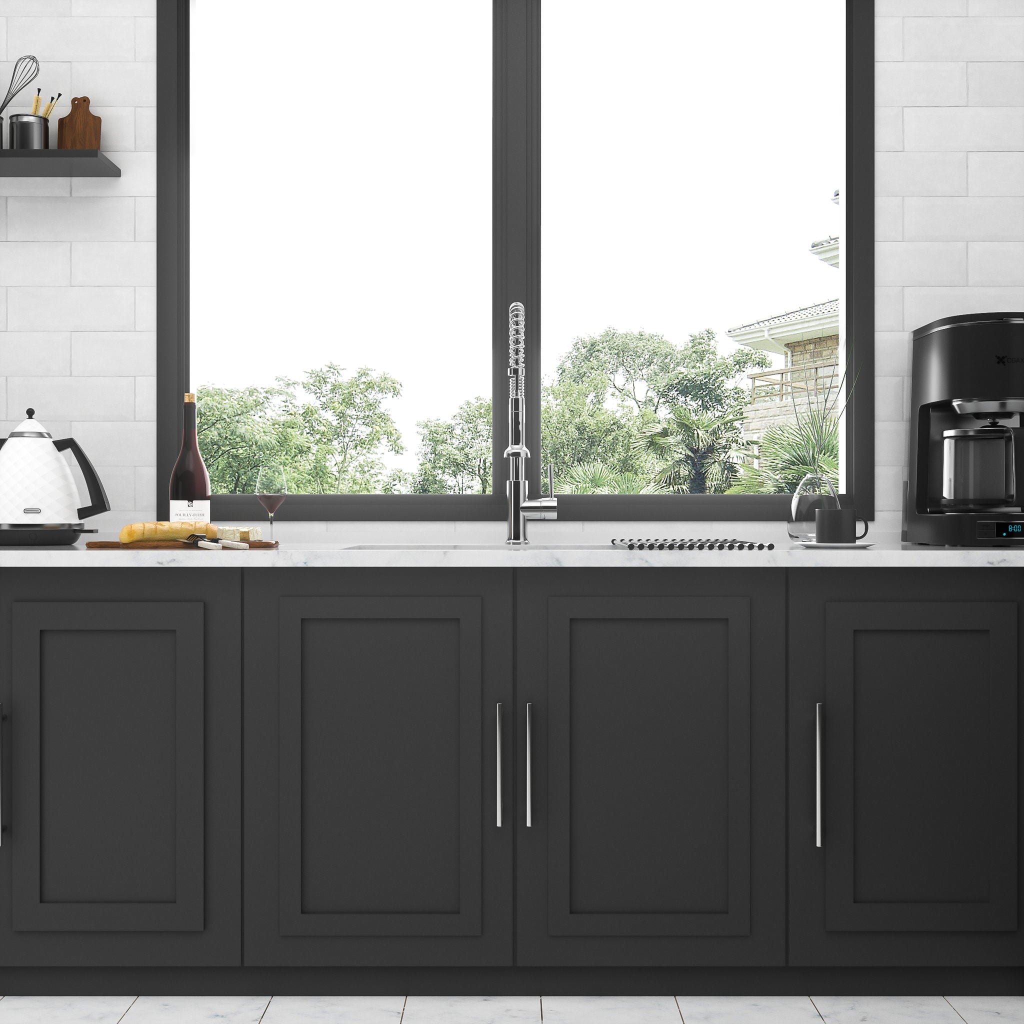 Undermount Kitchen Sink & Deep Single Bowl - Brushed Nickel