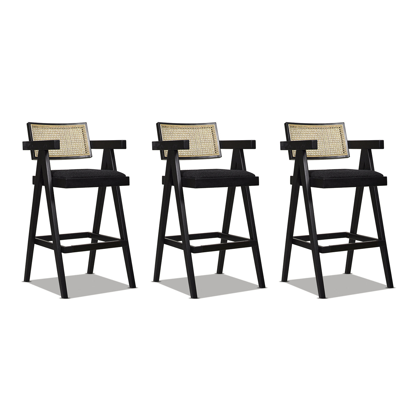 29.5' The Bergenholt Woven Resin Bar Stool Trio Set of 3