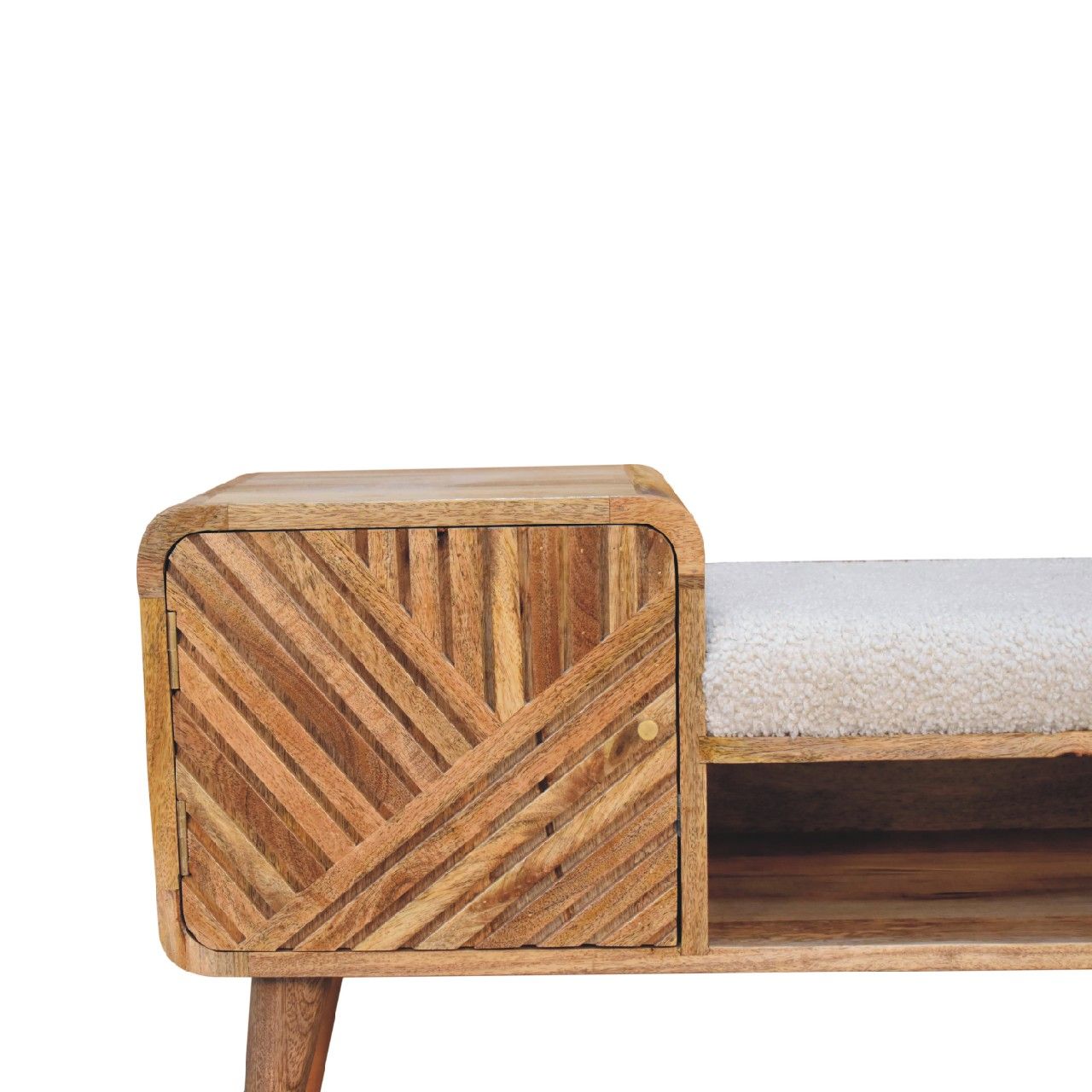 Boucle Carved Telephone Table - Oak