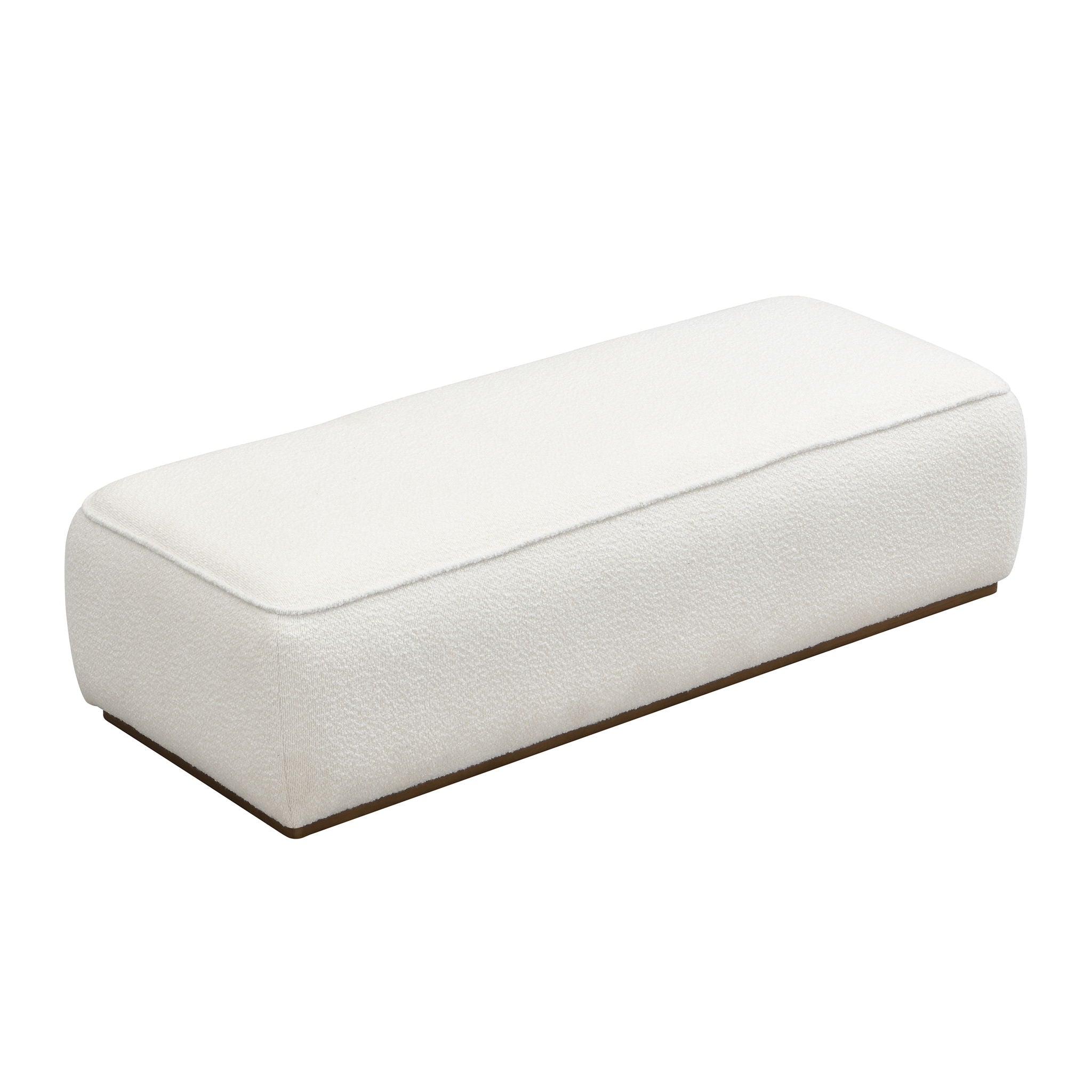 Grainy Footstool For Home - Beige