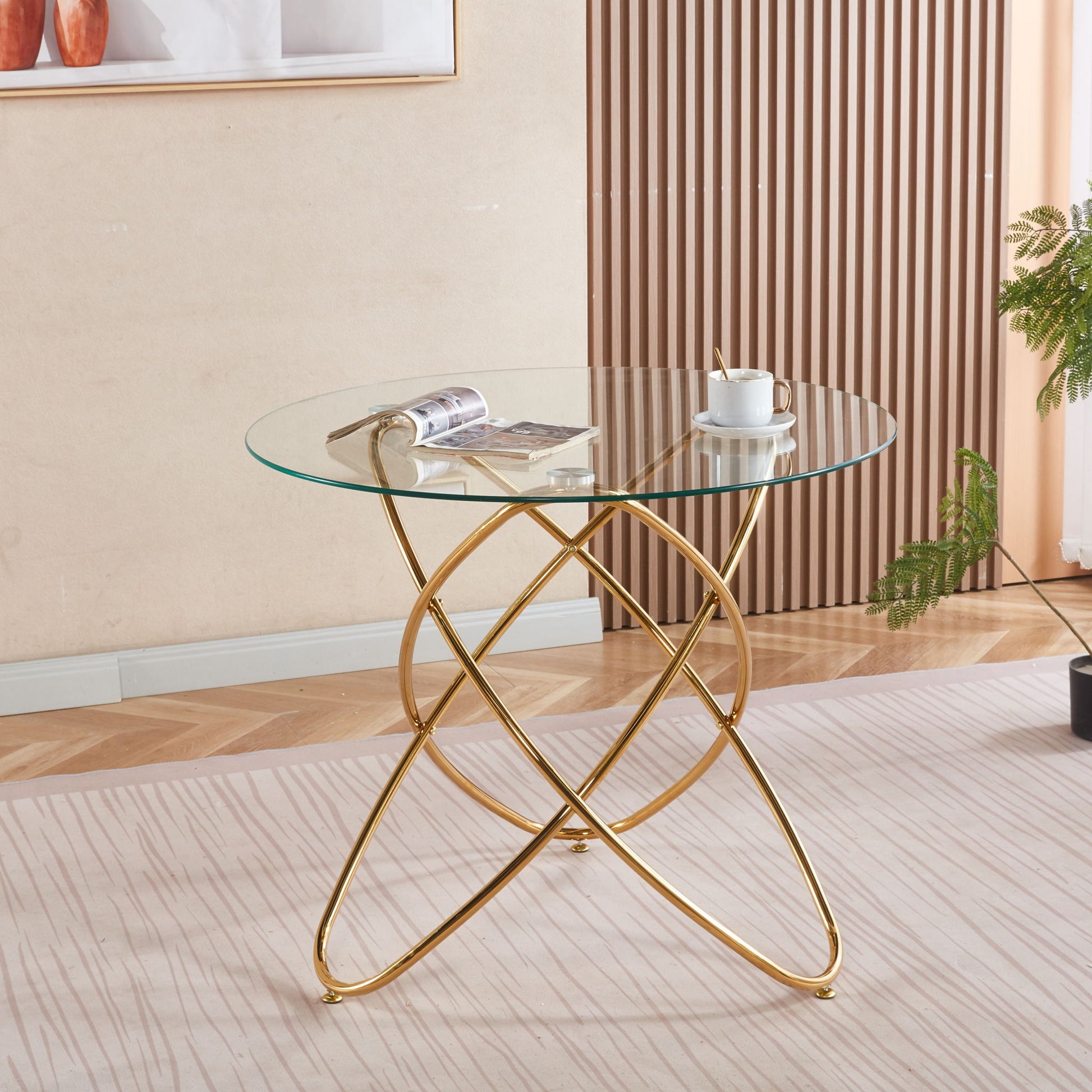 Metal Leg Dining Table With Tempered Glass Top - Best Buy Furniture