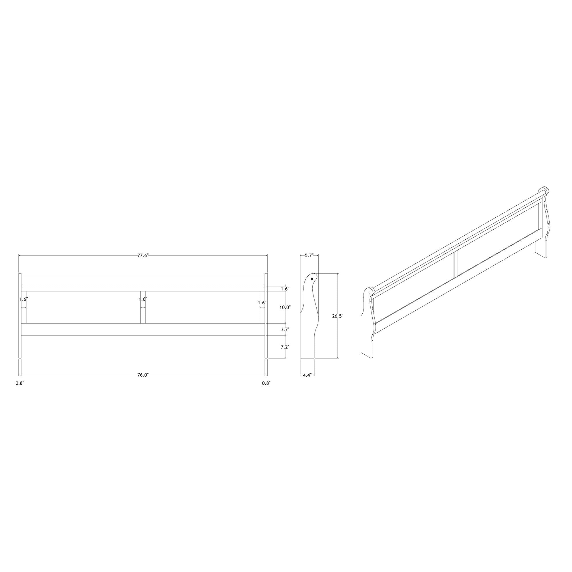 Charlston - 5 Piece Bedroom Set With LED Headboard