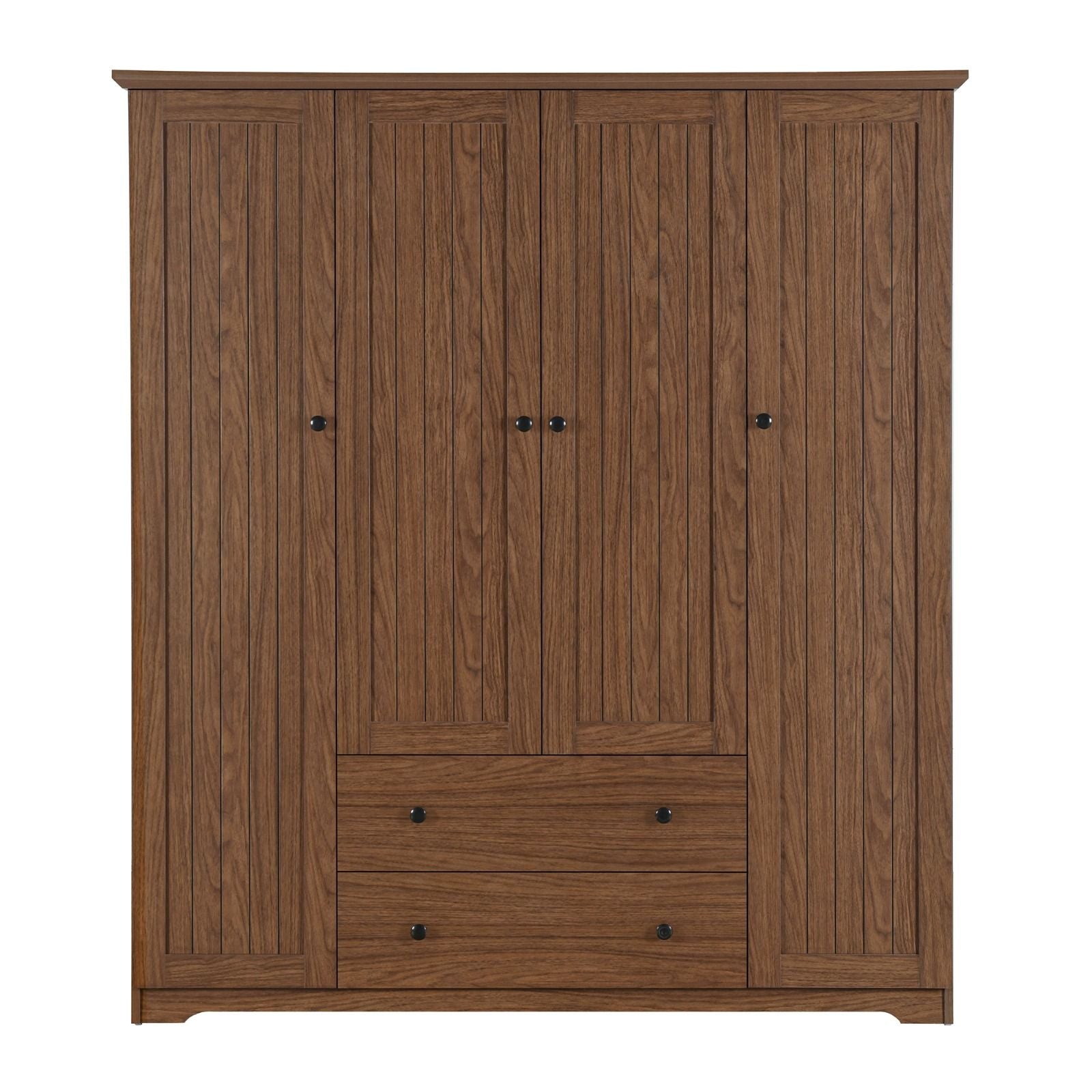 4 Door Wardrobe Armoire With 2 Drawers