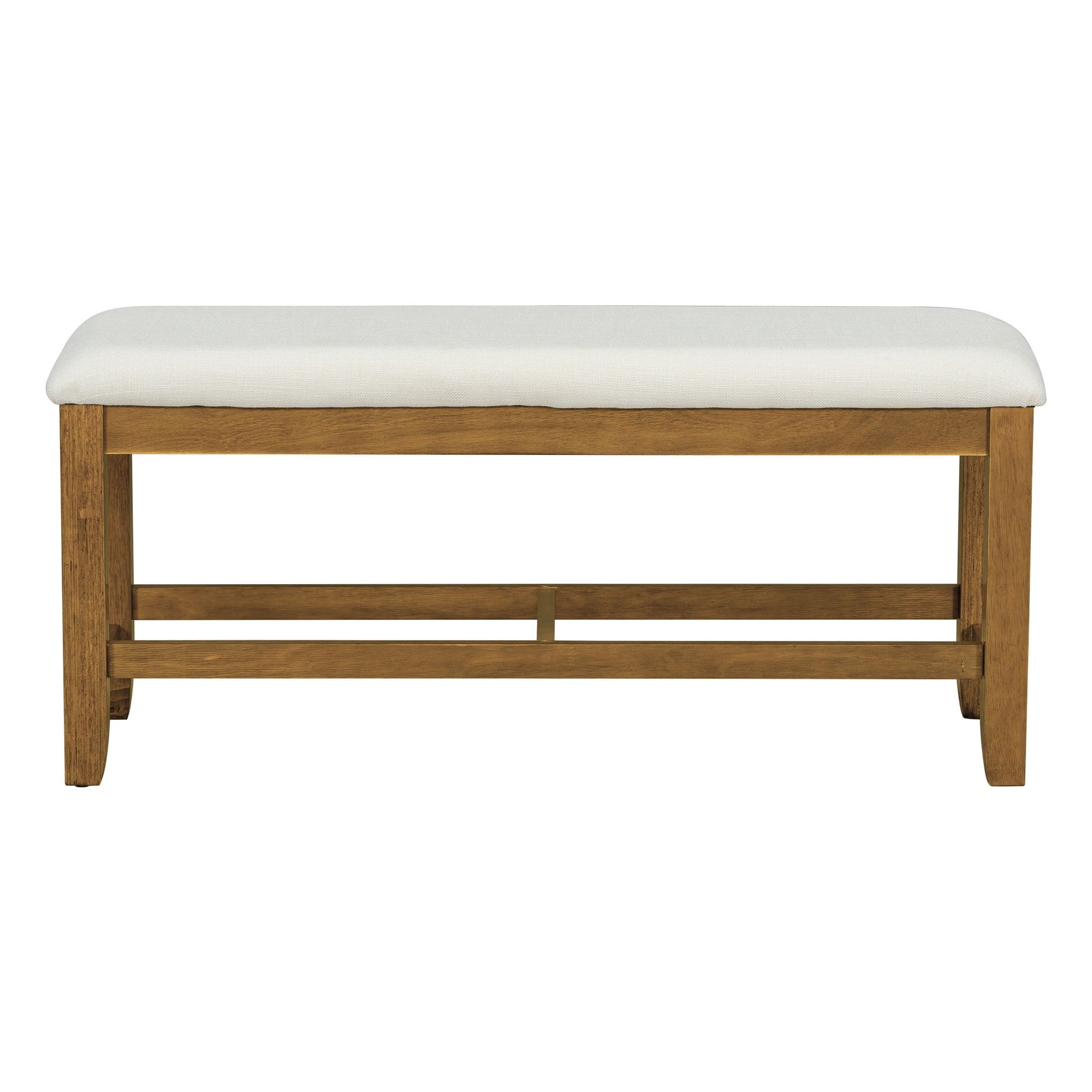 Topmax - 6 Piece Farmhouse Extendable Pedestal Dining Table Set With 18Inch Removable Leaf, Bench And 4 Ladder Back Dining Chairs - Best Buy Furniture