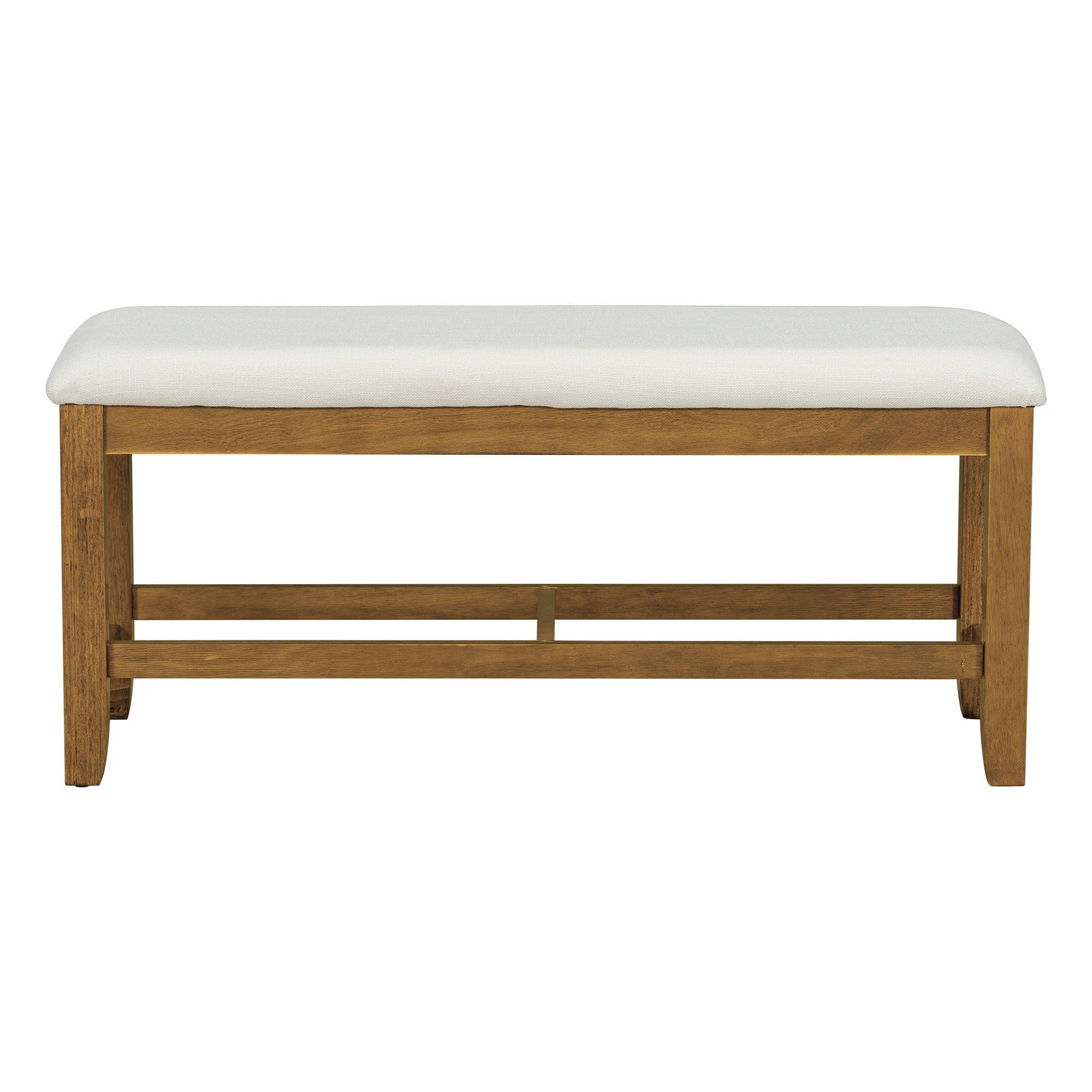 Topmax - 6 Piece Farmhouse Extendable Pedestal Dining Table Set With 18Inch Removable Leaf, Bench And 4 Ladder Back Dining Chairs - Best Buy Furniture