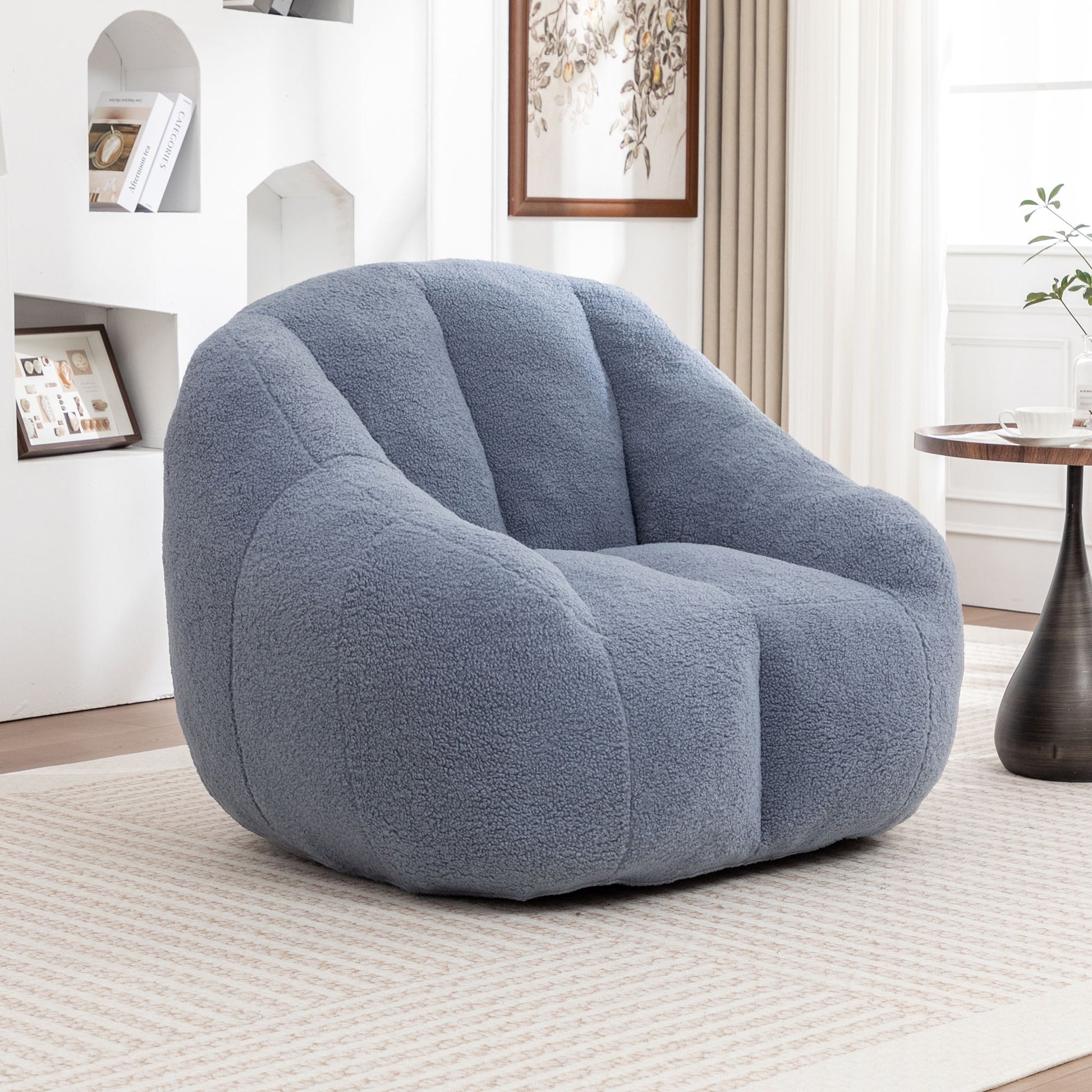 Comfy Bean Bag Chair With Memory Foam Filler, Tufted Soft - Best Buy Furniture