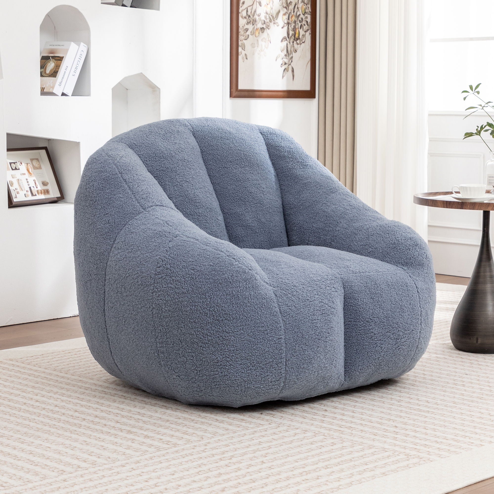 Comfy Bean Bag Chair With Memory Foam Filler, Tufted Soft - Best Buy Furniture