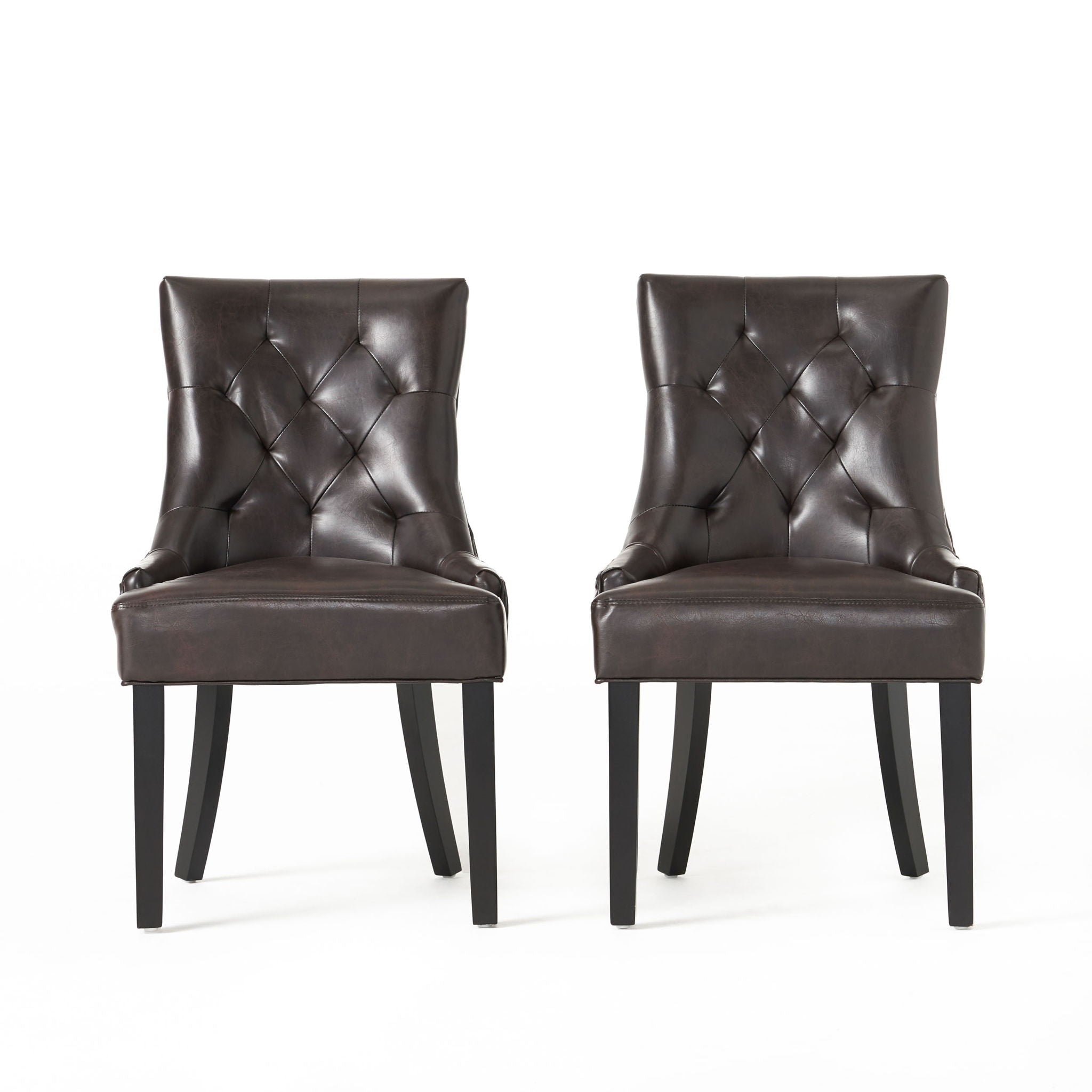 Contemporary Cheney Dining Chair Set With Tufted Design