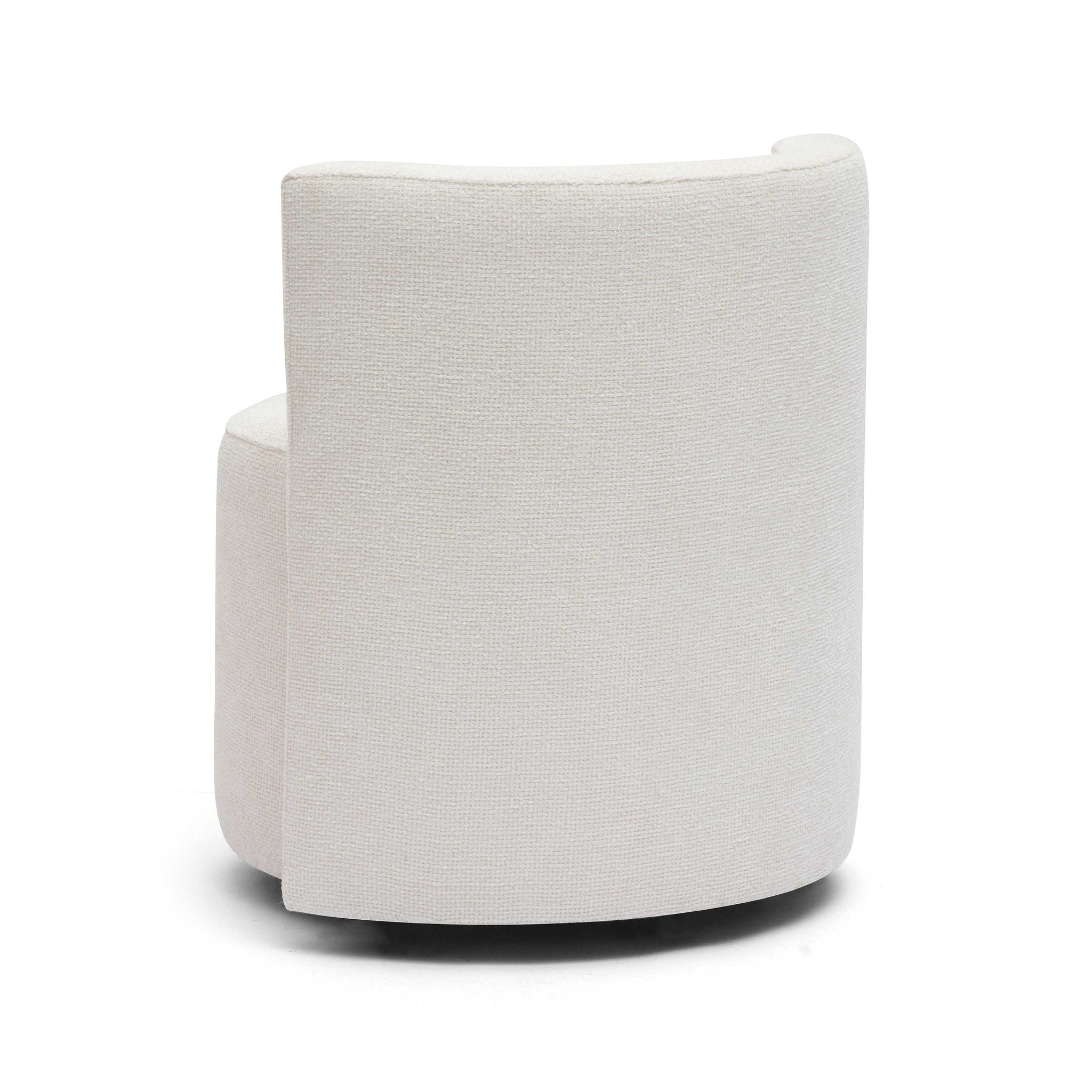 Alyssa - Chenille Rolling Desk Chair - Cream