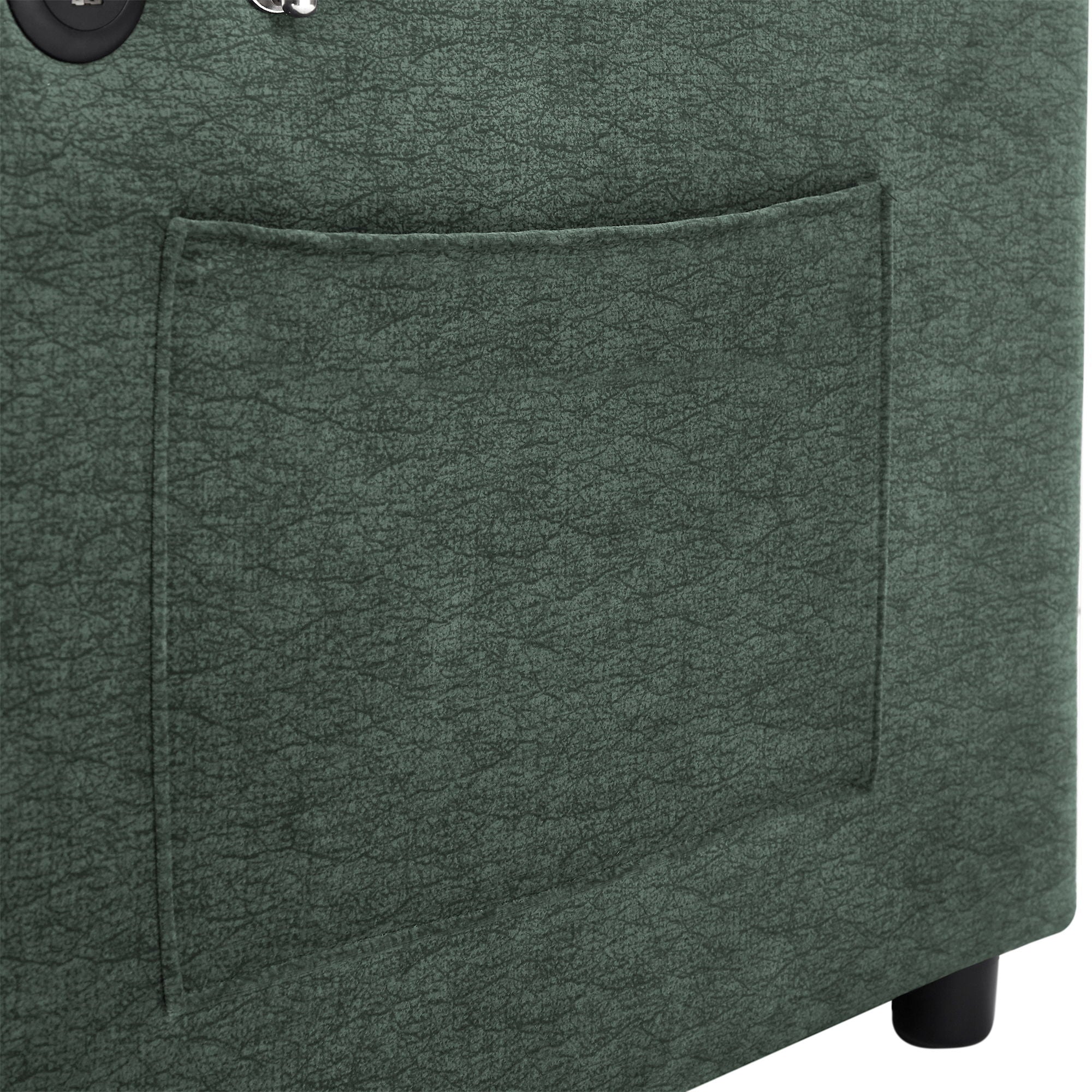 Convertible Sofa Bed Loveseat Sofa With Three USB Ports, Two Side Pockets, Two Cup Holders And 360° swivel Phone Holder For Living Room