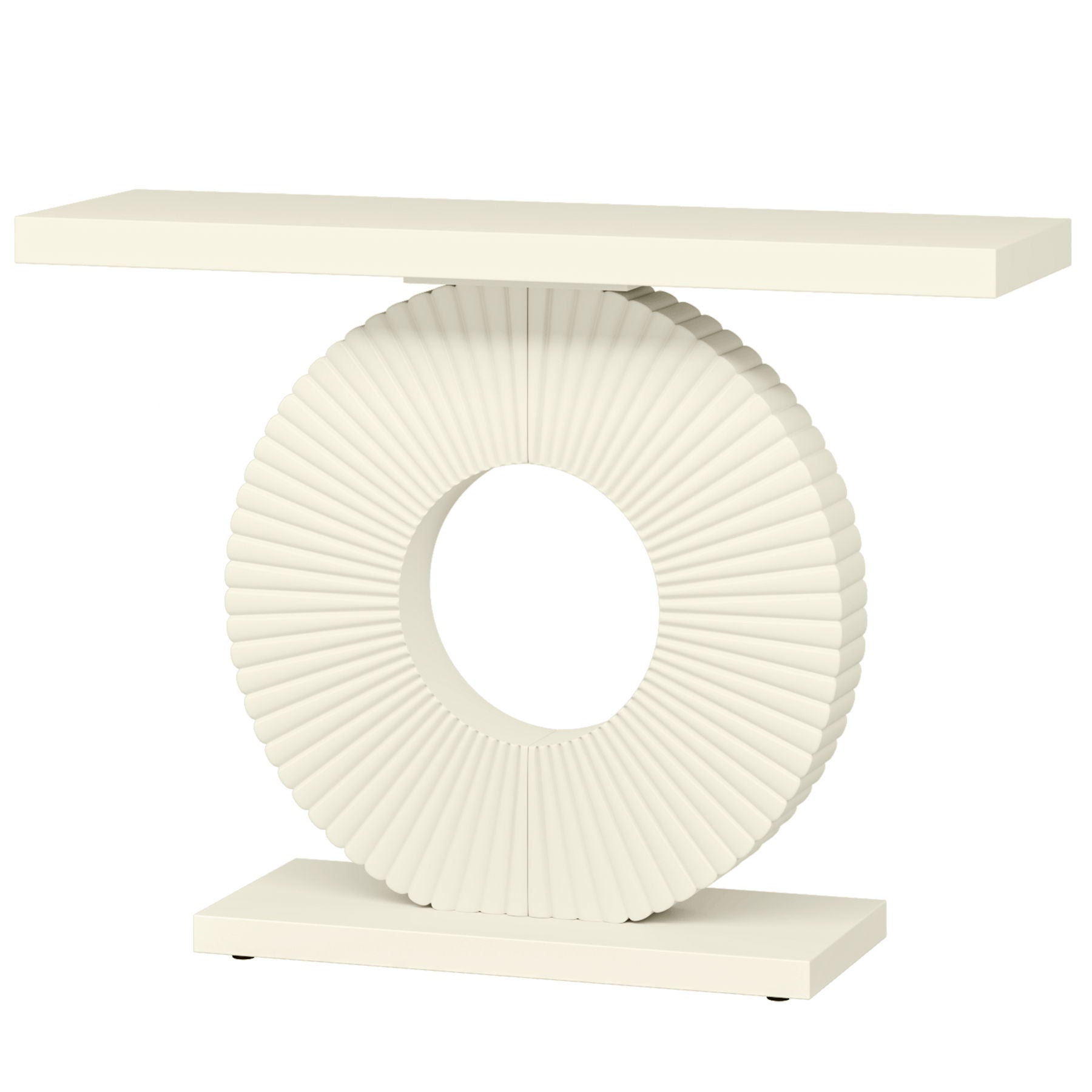 Modern Console Table With Sculptural Geometric Base