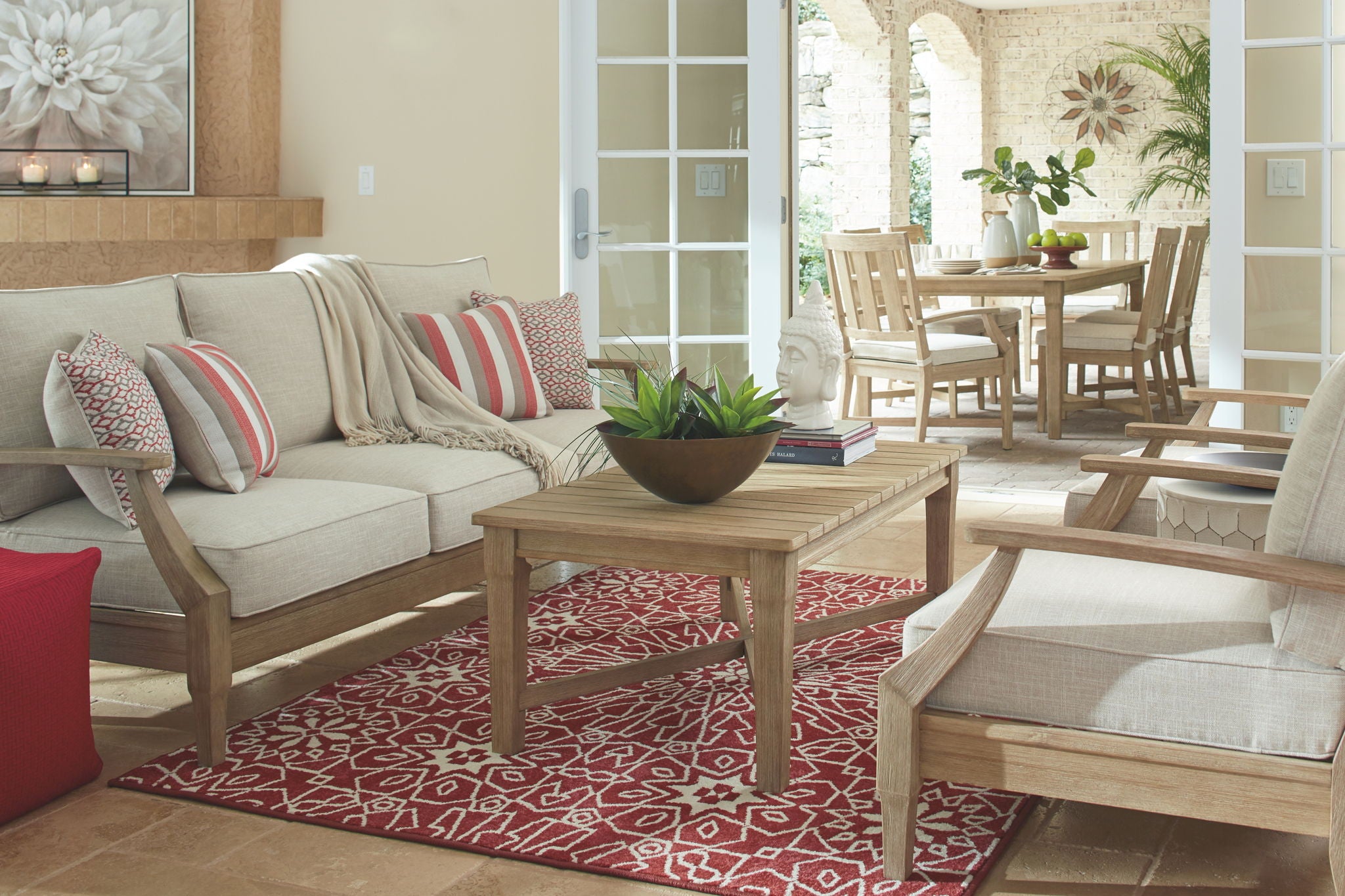 Clare View - Sofa with Cushion - Beige
