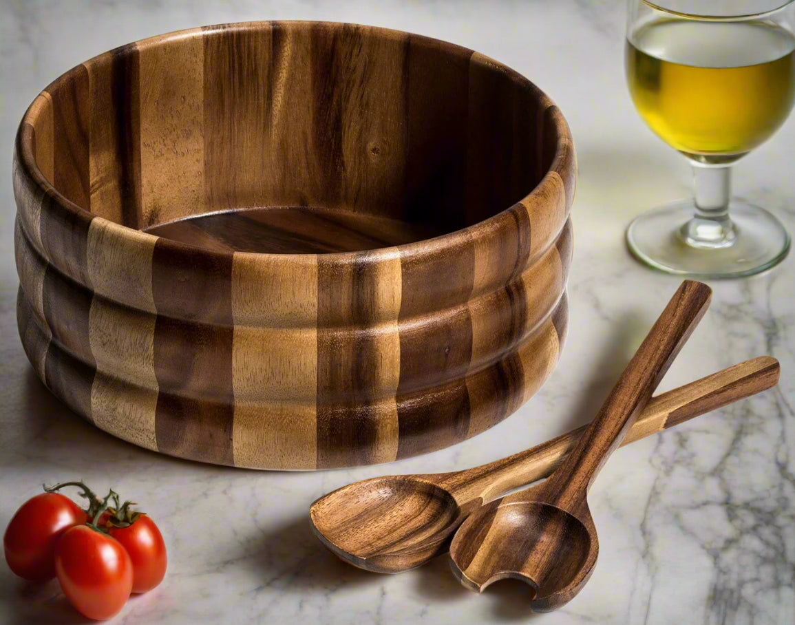 Extra Large Salad Bowl with Servers