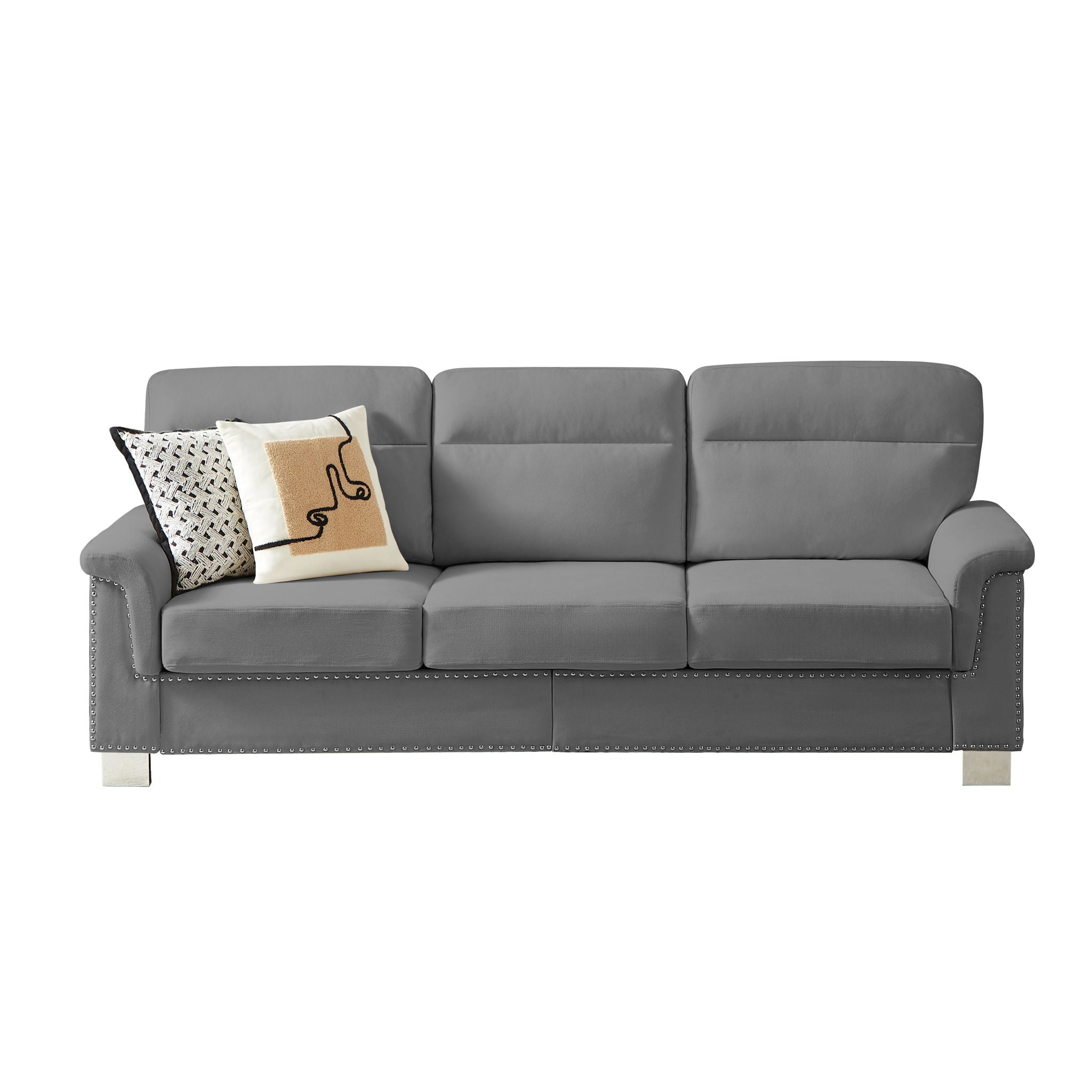 3 Seater Elegant Stationary Sofa