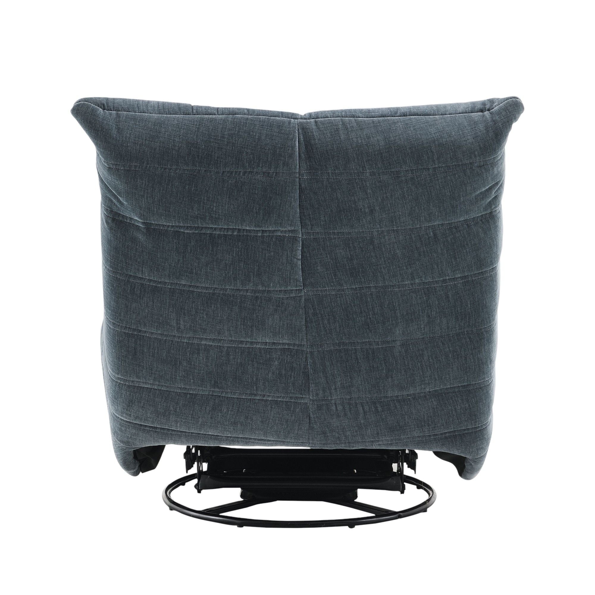 Talmon - Chenille Glider Recliner With Swivel - Dark Gray