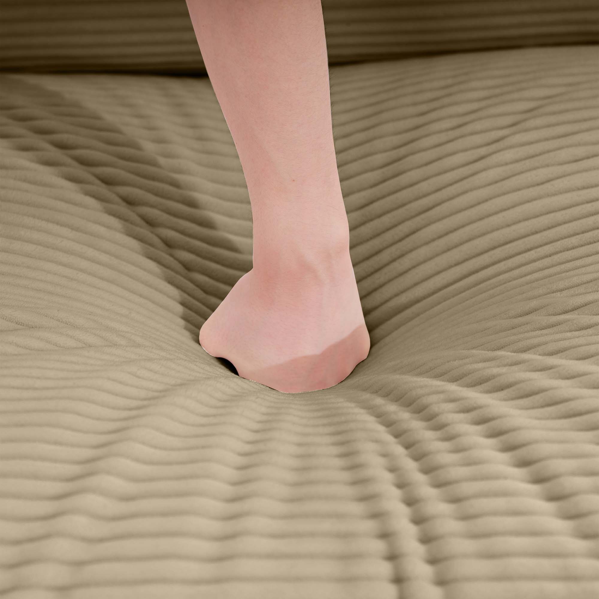 Modern Classic Corduroy Fabric Single Chair Deep Seat Sofa With Pillow