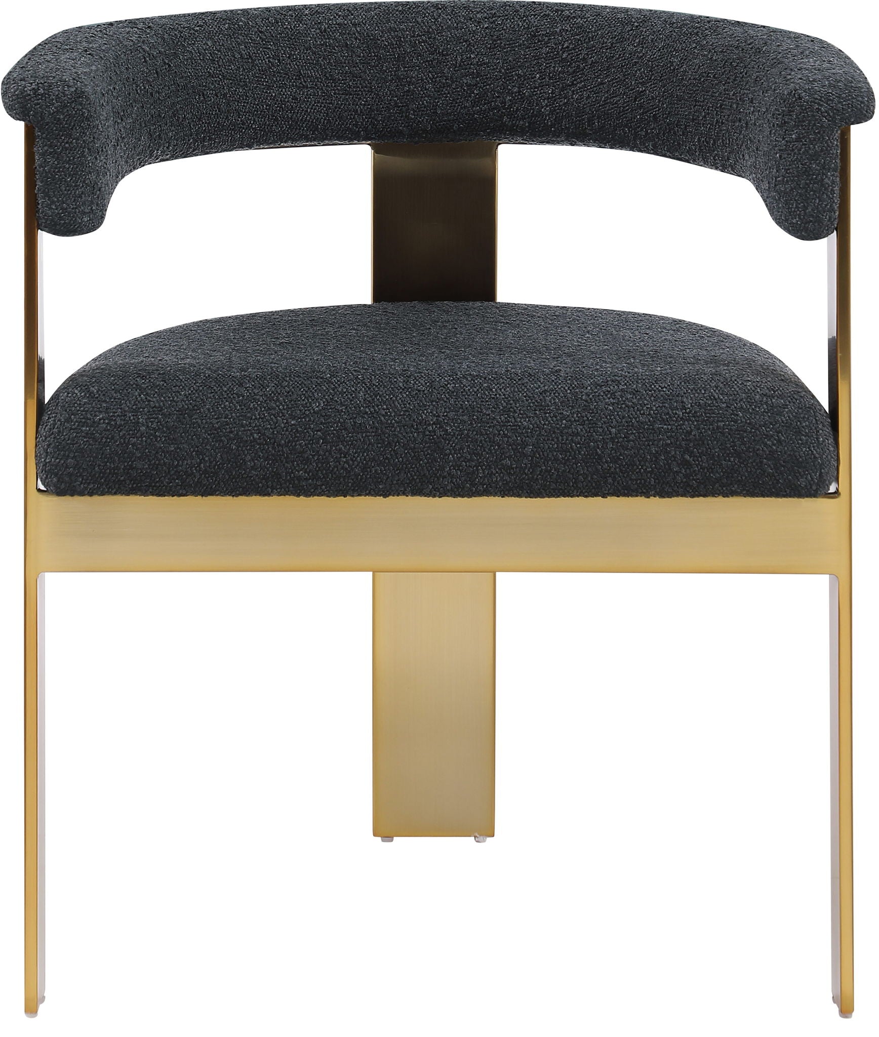 Romeo - Boucle Dining Chair With Gold Base (Set of 2)