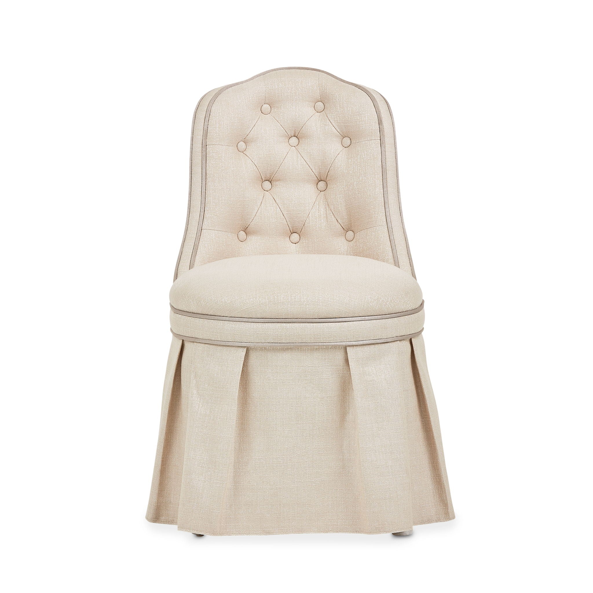 Villa Cherie - Tufted Vanity Chair - Frosted Pearl