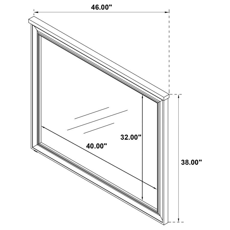 Pembroke - Dresser Mirror - Washed Oak