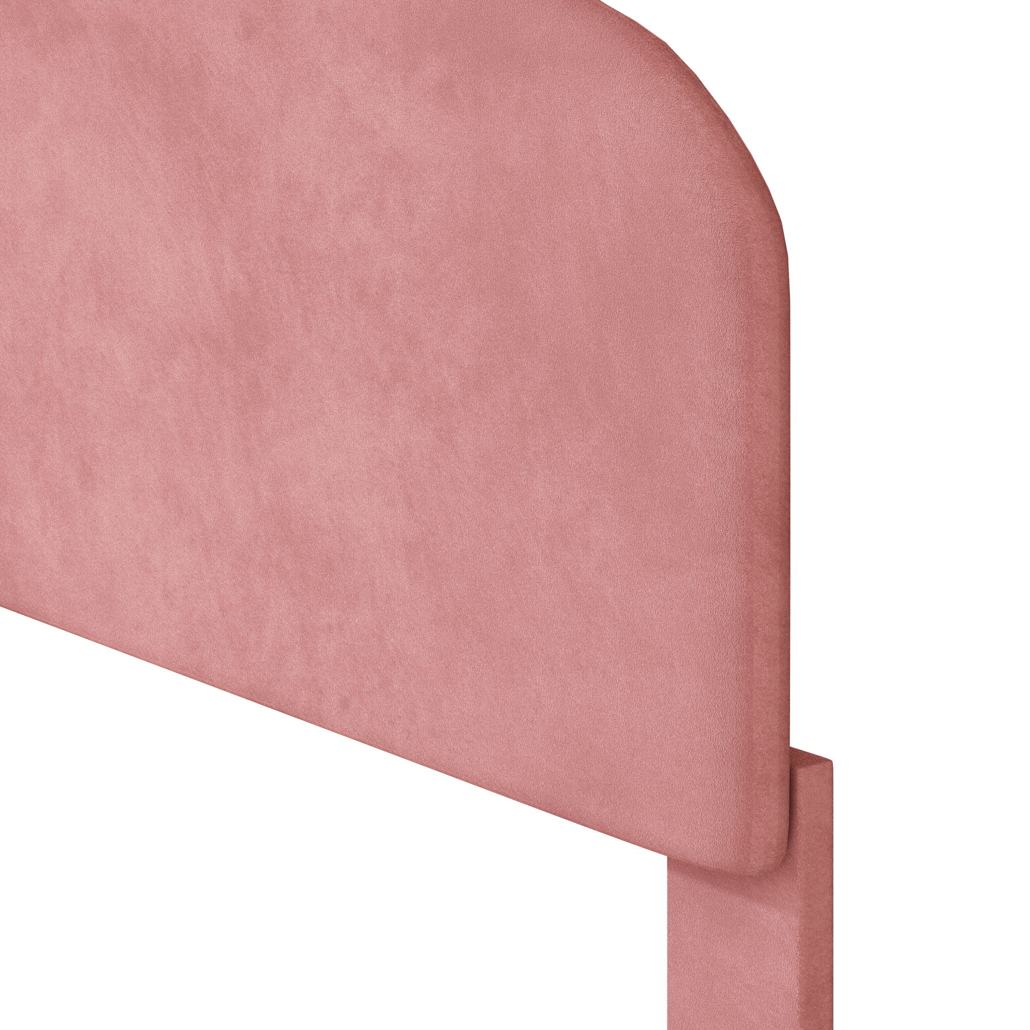 Upholstered Platform Bed With Cloud Shaped Board