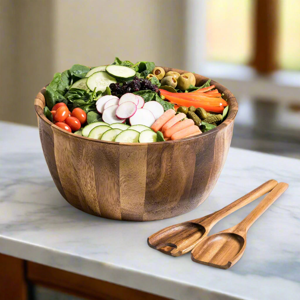 Extra Large Salad Bowl with Servers