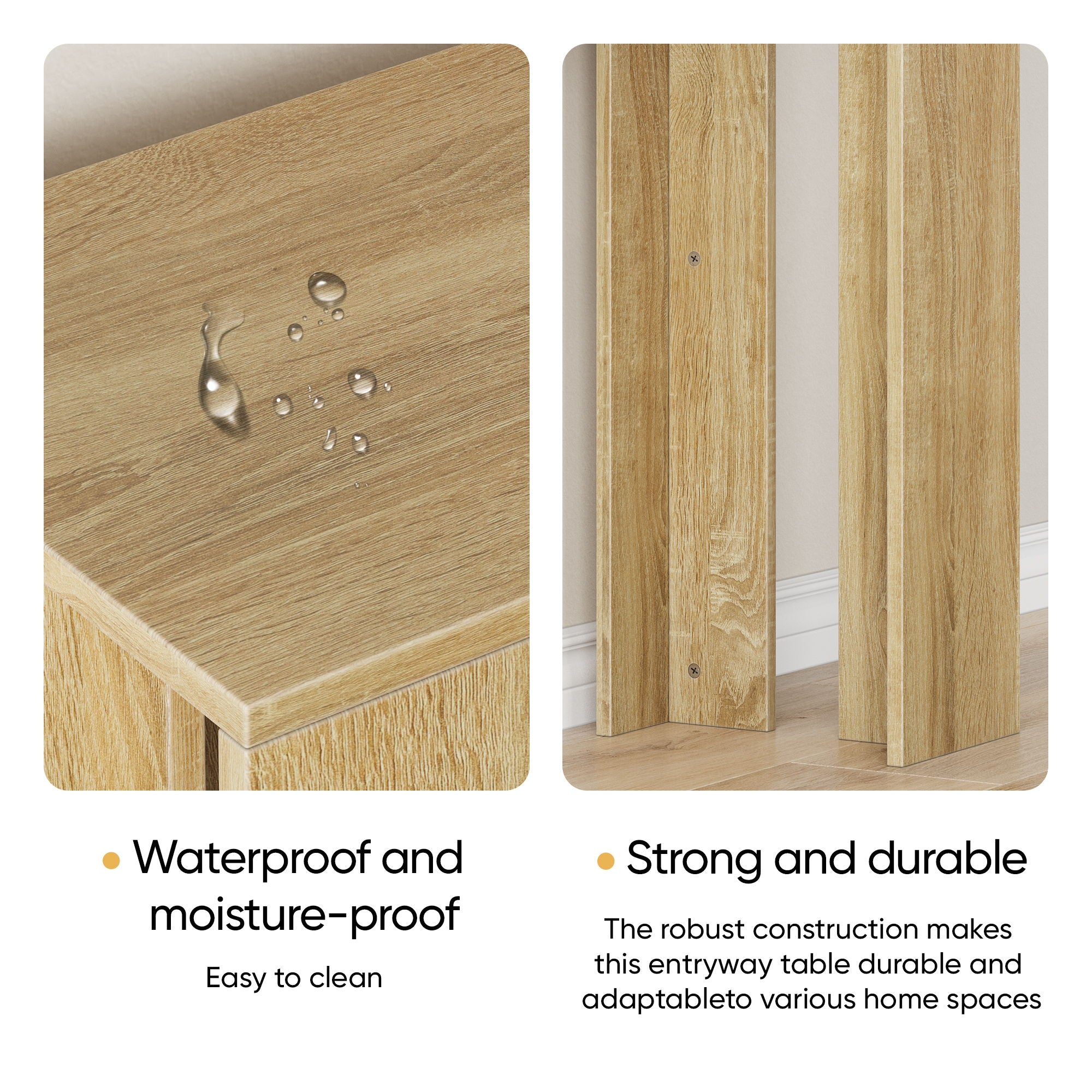 Farmhouse Style Extra Long Walnut Console Table