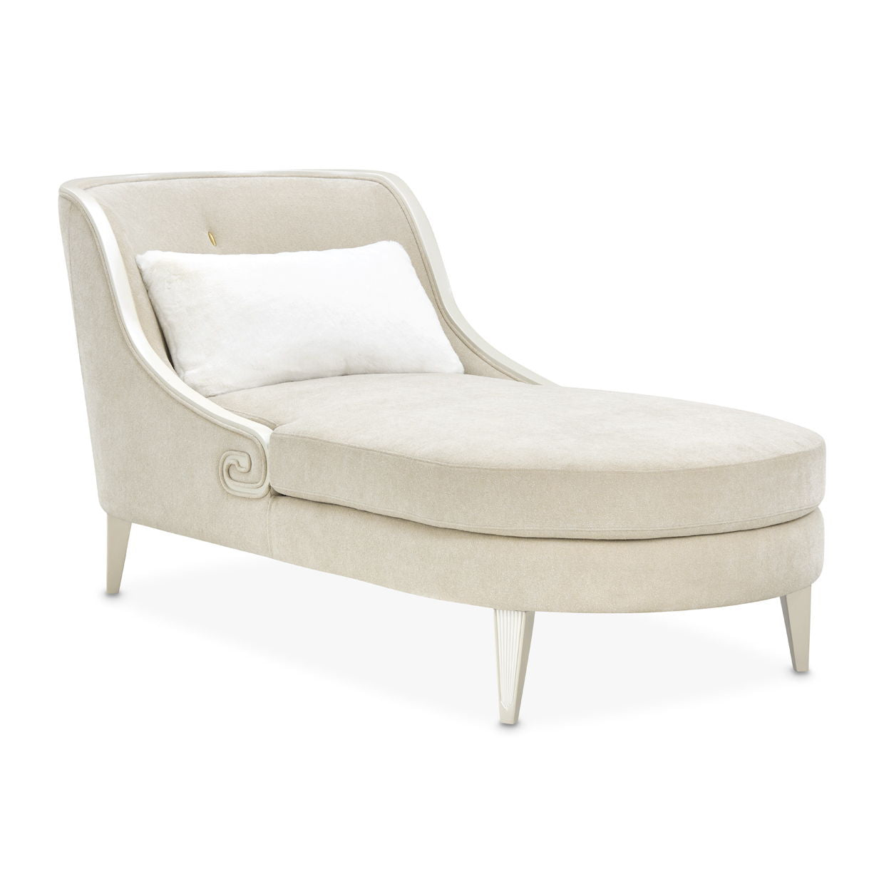 La Marisia - Chenille Chaise - Tranquil / Light Champagne - Best Buy Furniture