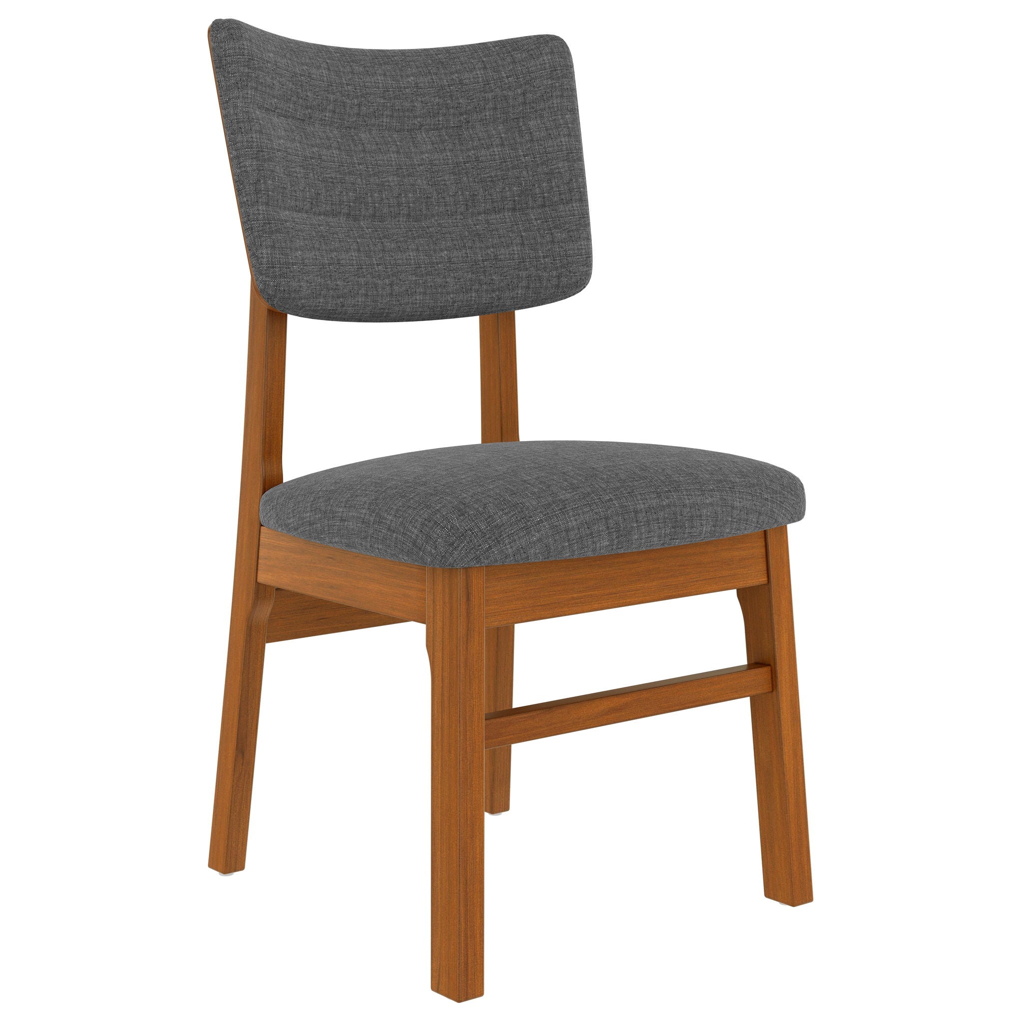 Dining Chairs (Set of 4), Wooden Dining Chair Armless, Mid Century Modern Upholstered Seat Cushion Dining Room Chair For Home Kitchen Dining Room Restaurant - Brown / Gray