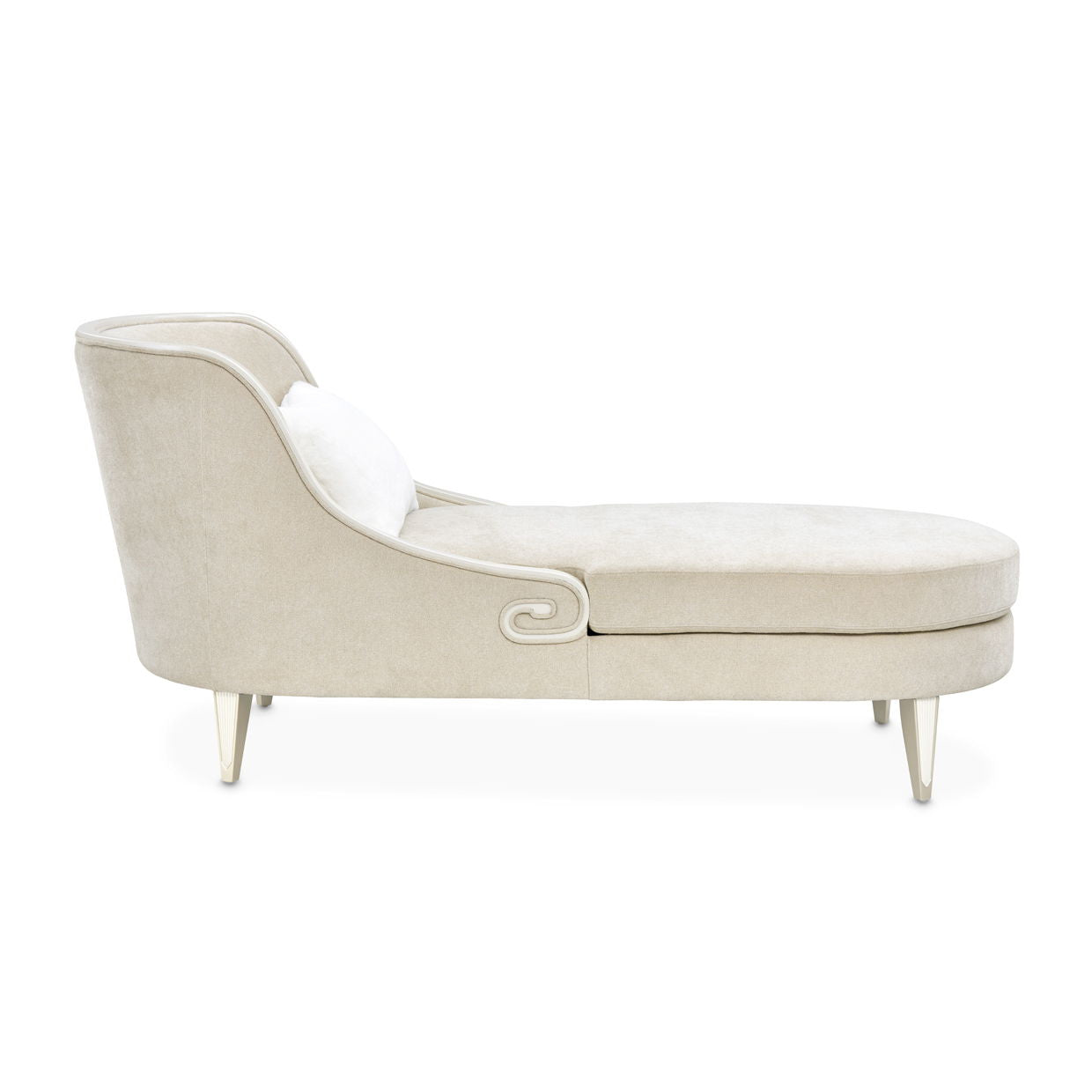 La Marisia - Chenille Chaise - Tranquil / Light Champagne - Best Buy Furniture