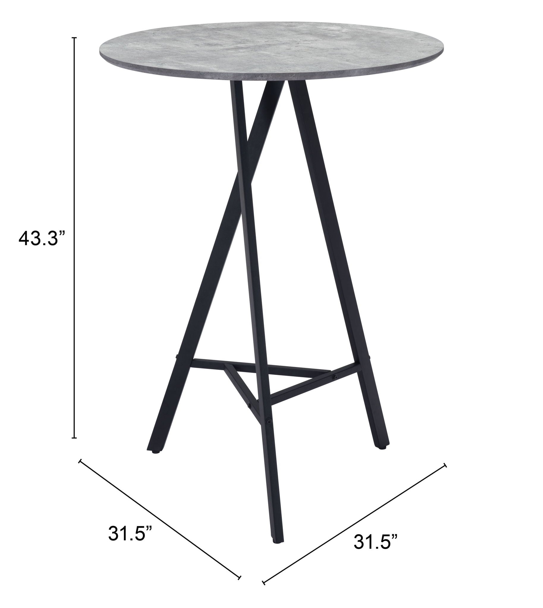 Metz - Bar Table - Gray
