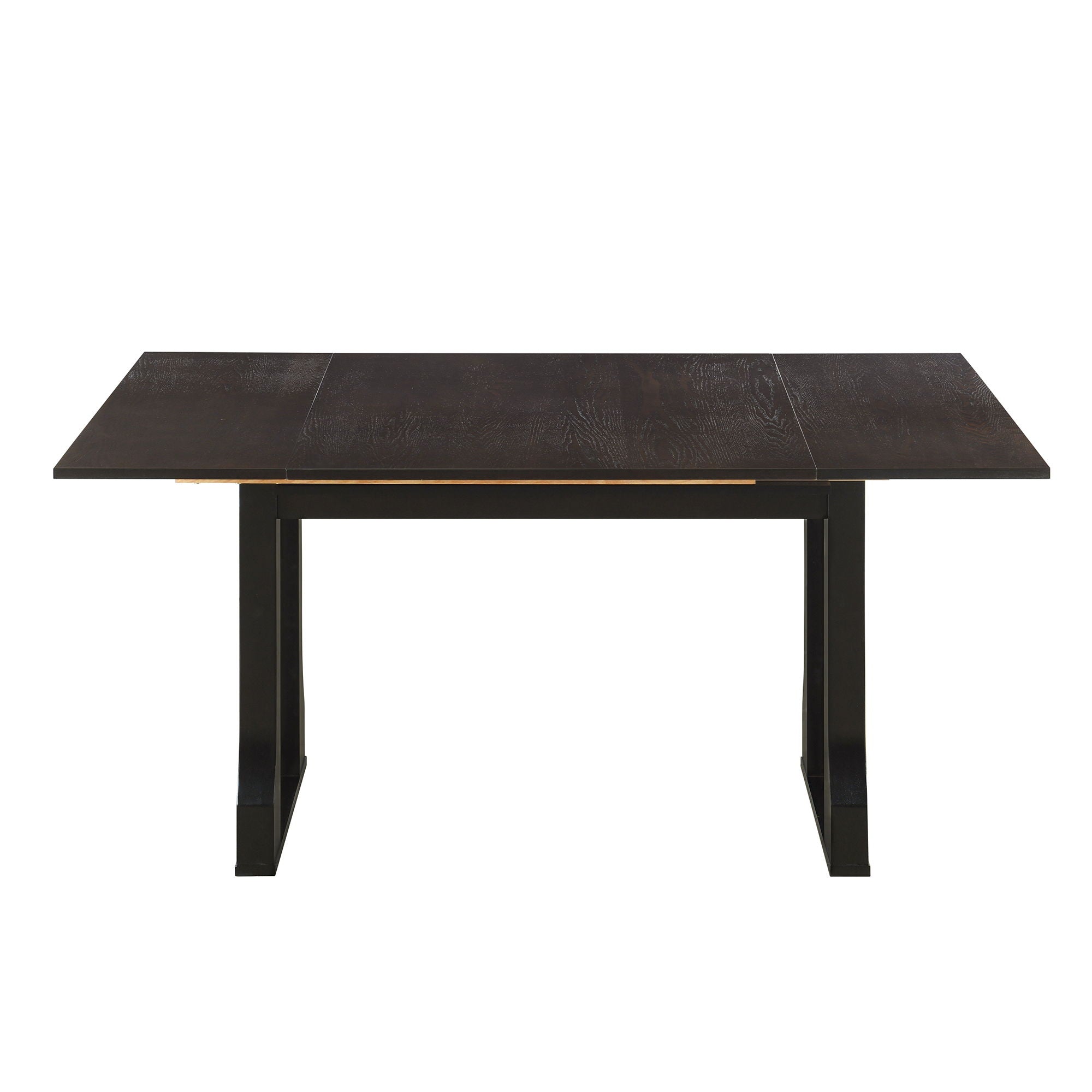 6 Piece Extendable Dining Table Set With 4 Wicker Back Upholstered Dining Chairs And Long Bench, 2 Removable Leaf