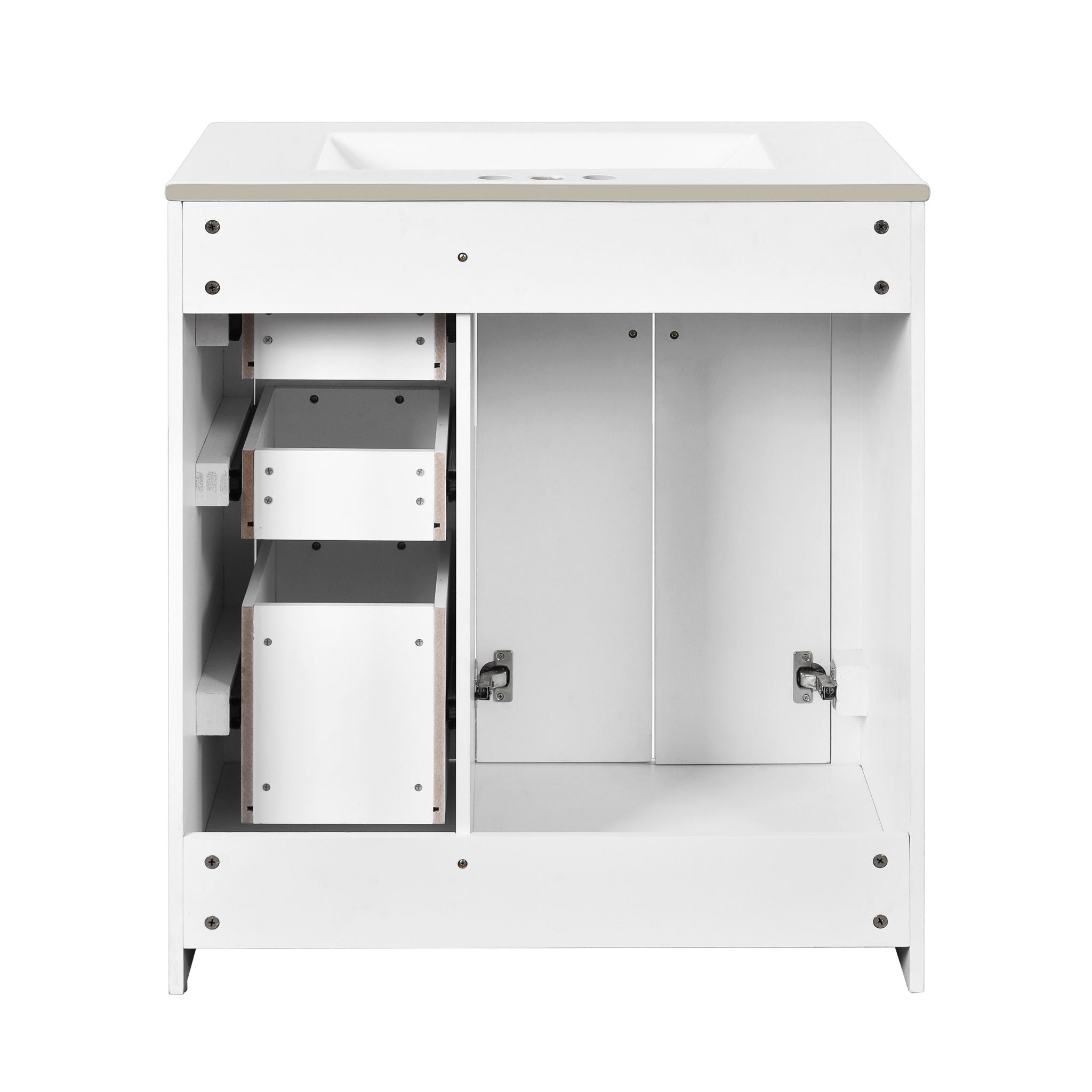 Bathroom Vanity Set With Sink, Storage Cabinet With Drawers & Soft Closing Doors