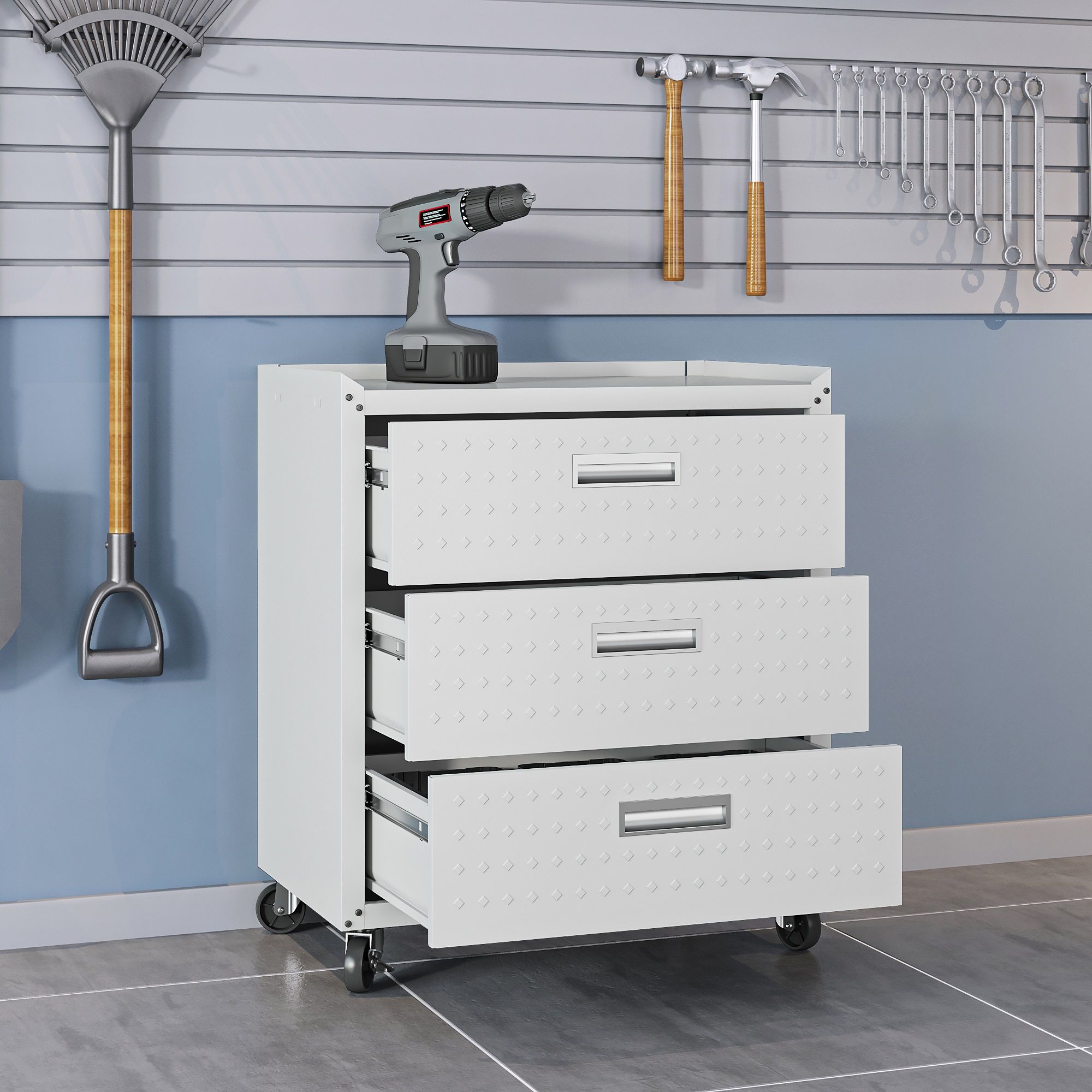 Fortress -3 Drawer Rolling Garage Cabinet