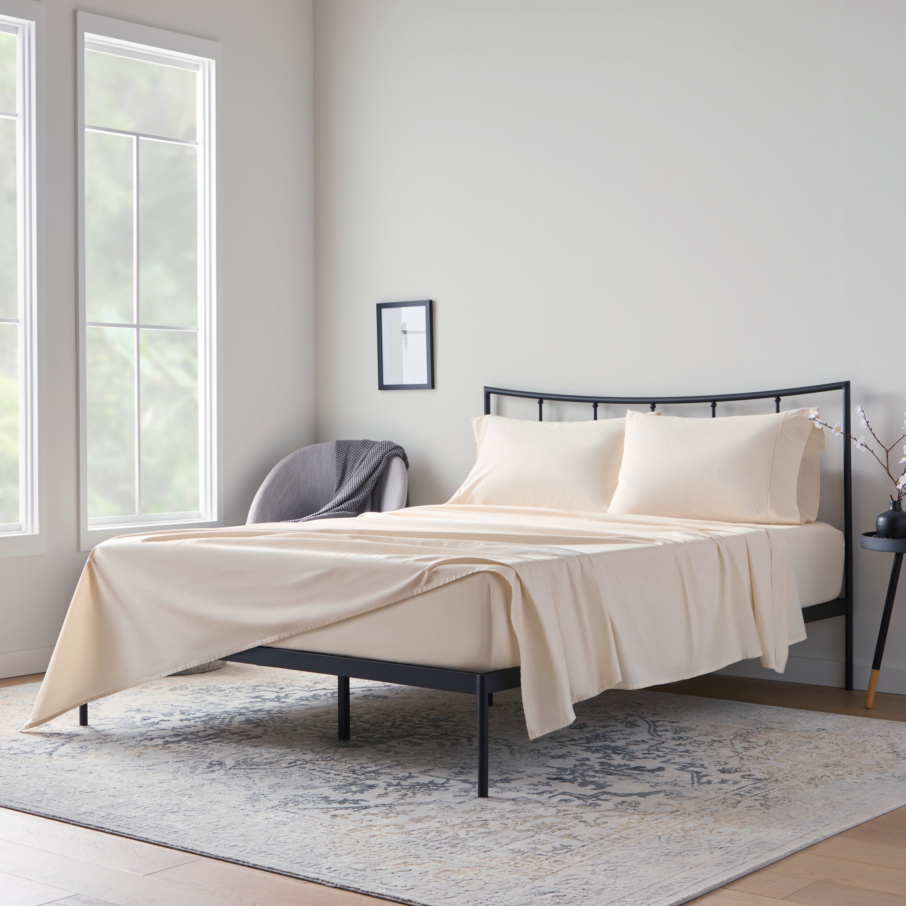 Weekender 200 TC Cotton Sheet Set Twin XL Cream