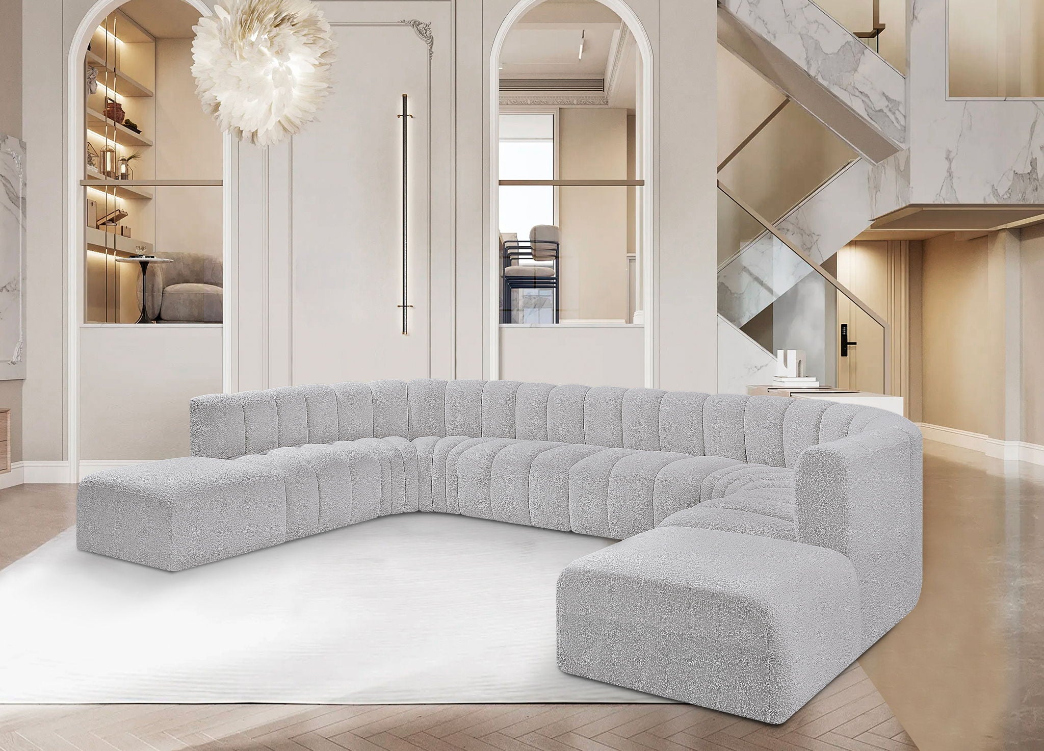 Arc - Boucle Fabric Modular Sectional
