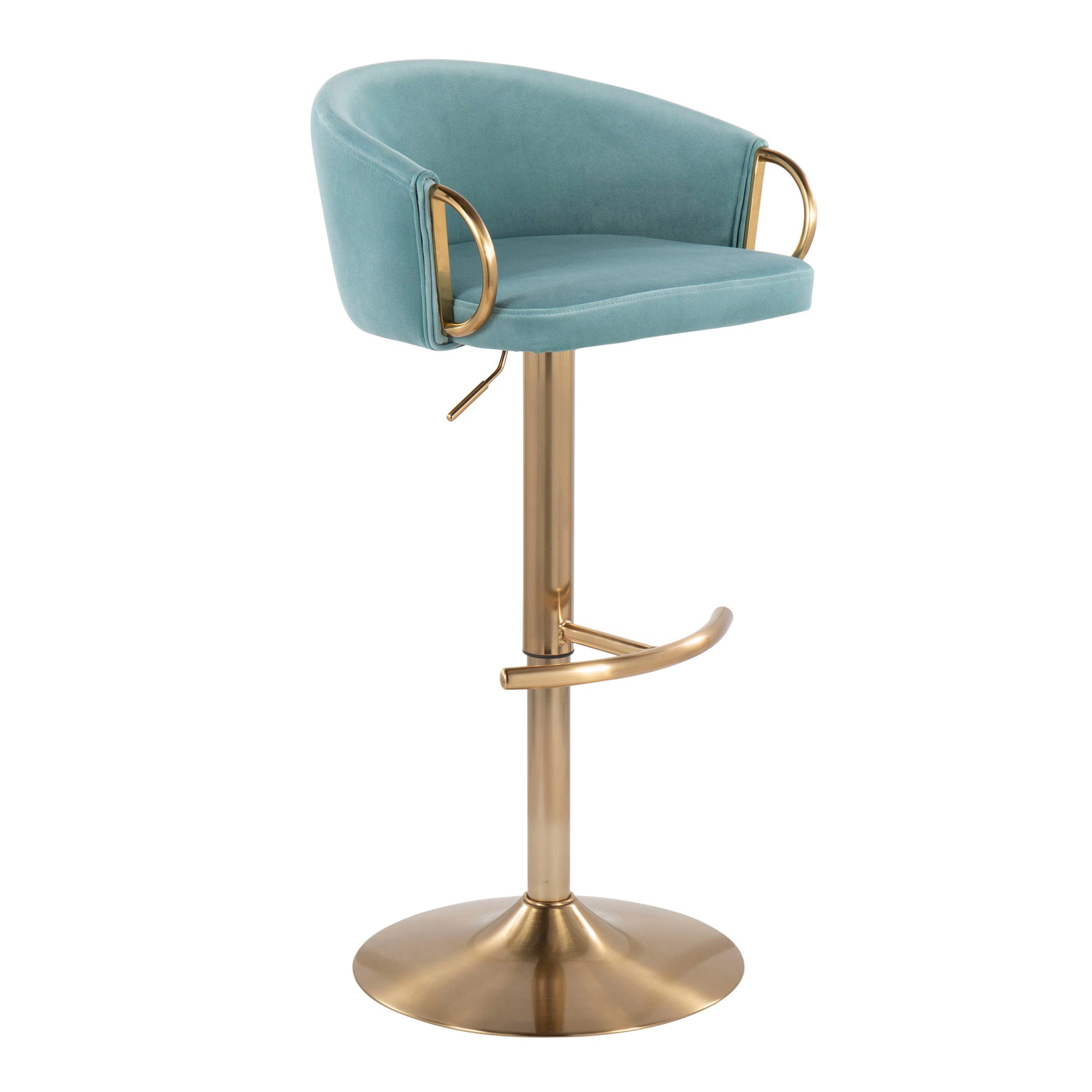 Claire - Contemporary / Glam Adjustable Bar Stool (Set of 2) - Best Buy Furniture