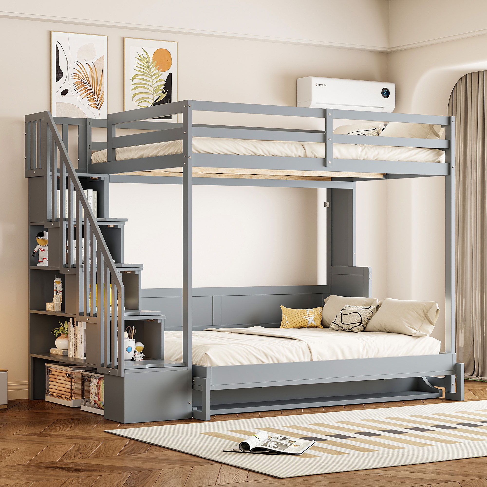 Murphy Bed With Smart Hydraulic System And Desk Design