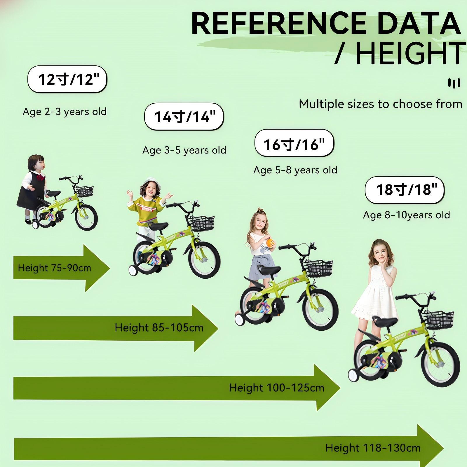 Fkznpj - 16" Sporty Kids Bike With Training Wheels And Stand Adjustable Saddle Suitable For Boys And Girls Aged 4 - 8 Years Tall Height 41 - 46" Available In A Variety Of Colors - Best Buy Furniture