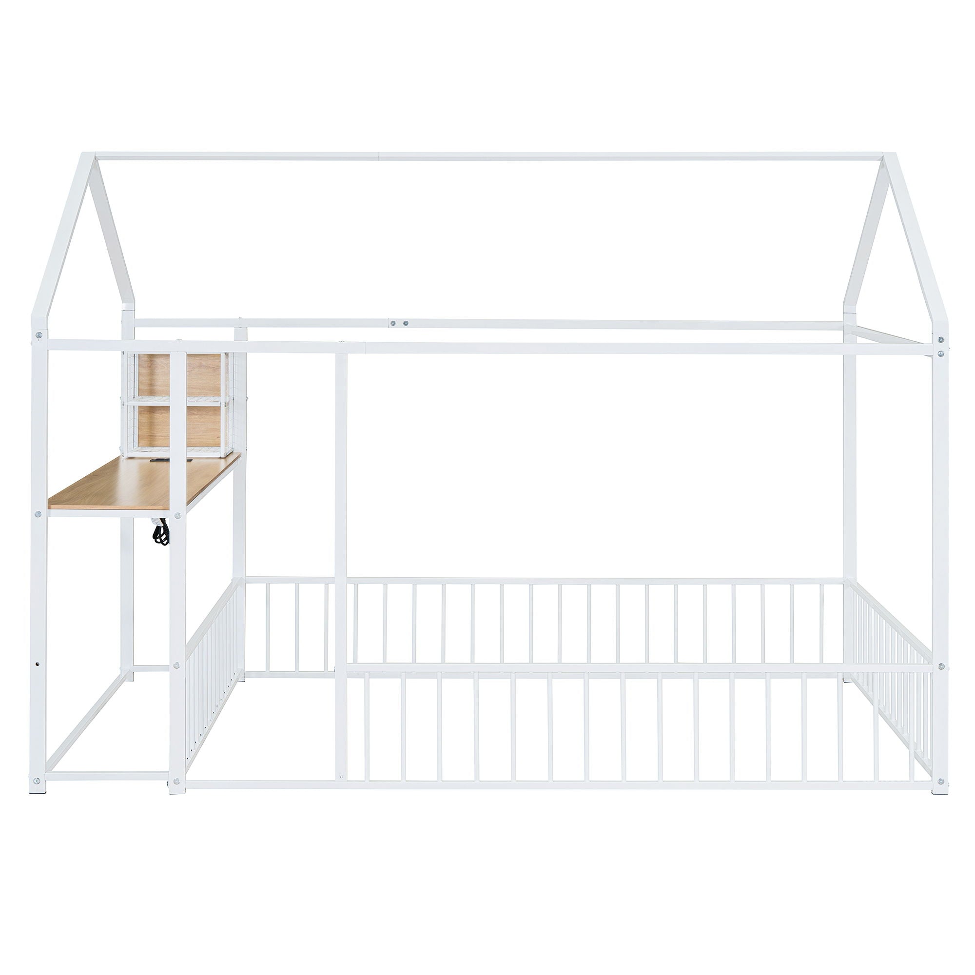 House Frame With Desk, Shelves, Power Outlets And USB Ports