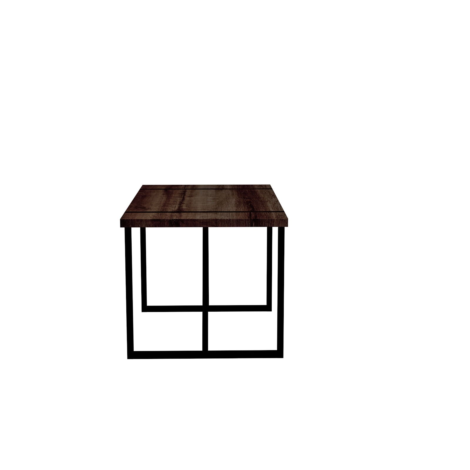 Modern Dining Table With Black Metal Legs For 4 - 6 Person