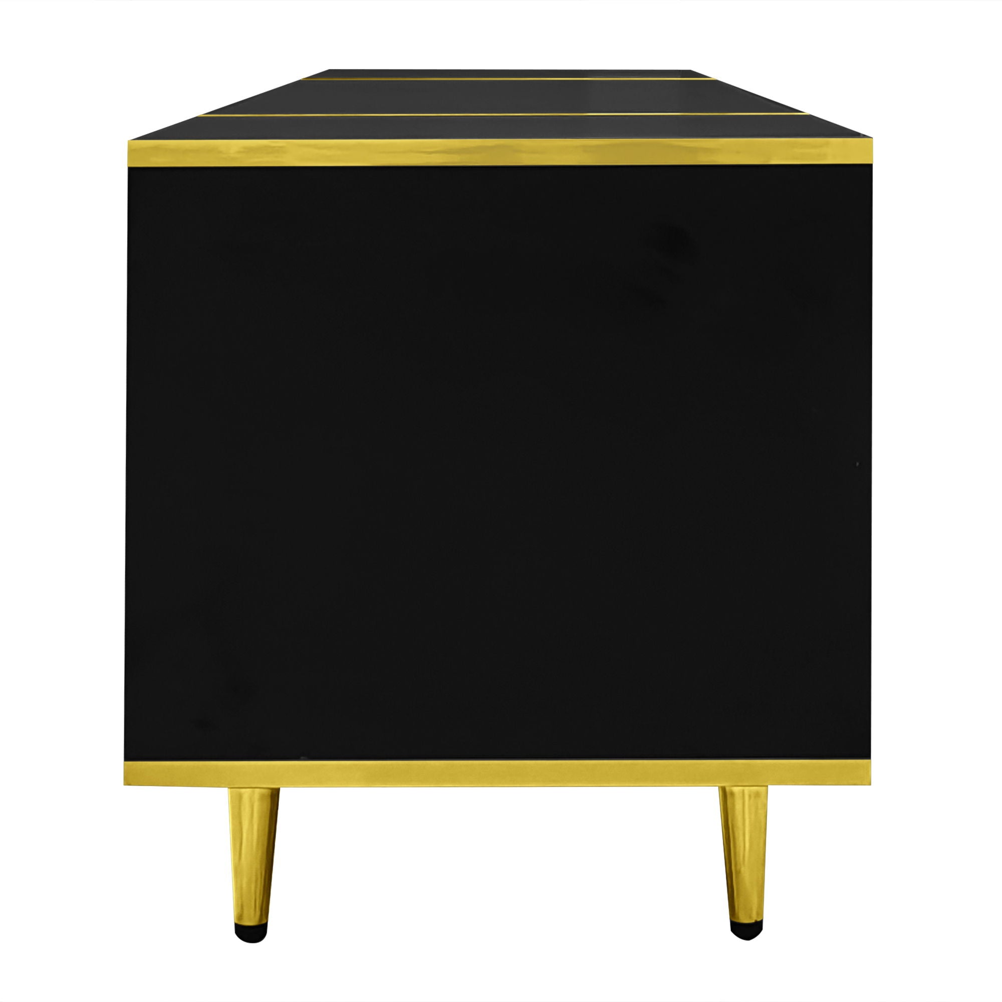 TV Stand For TVs Up To 80", Entertainment Center With 2 Shelves And LED Lights