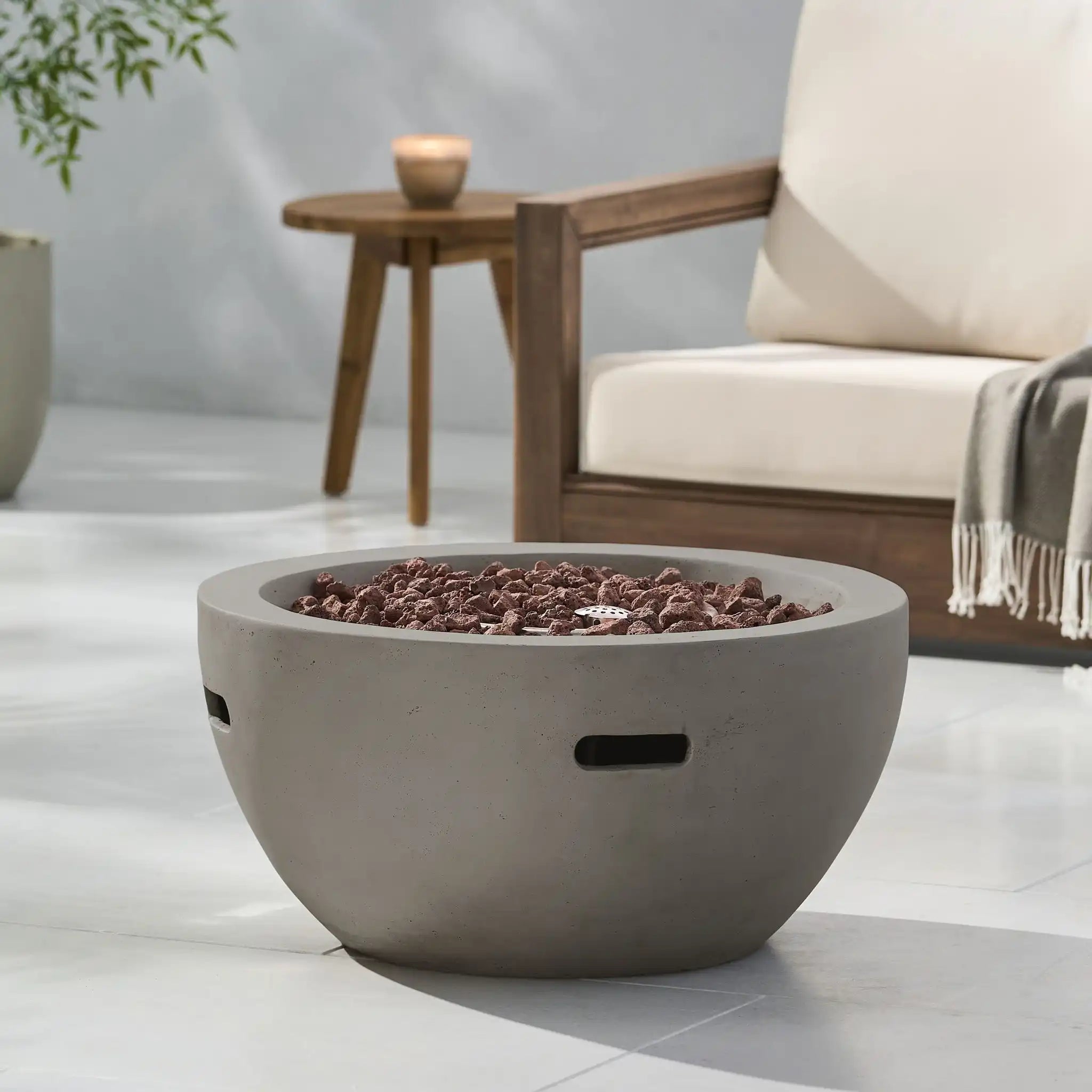 Bowl Shaped Propane Fire Pit 40000 Btu