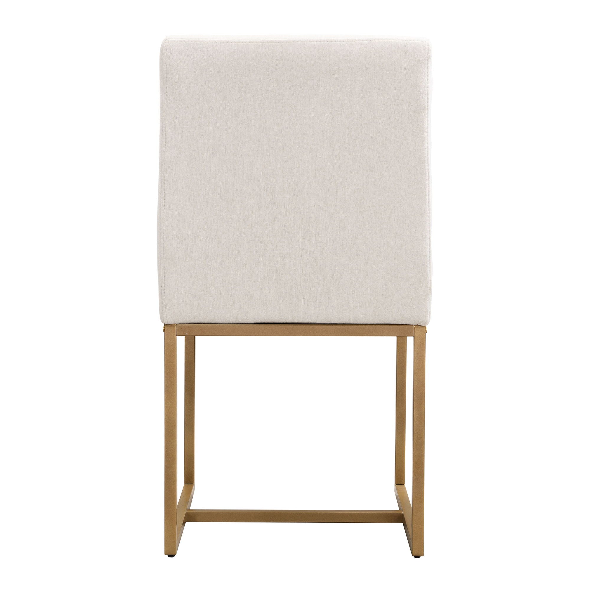 Modern Dining Table Set For 6 Faux Marble Kitchen Table Set With 6 Upholstered Dining Chairs, 7 Piece - White / Golden