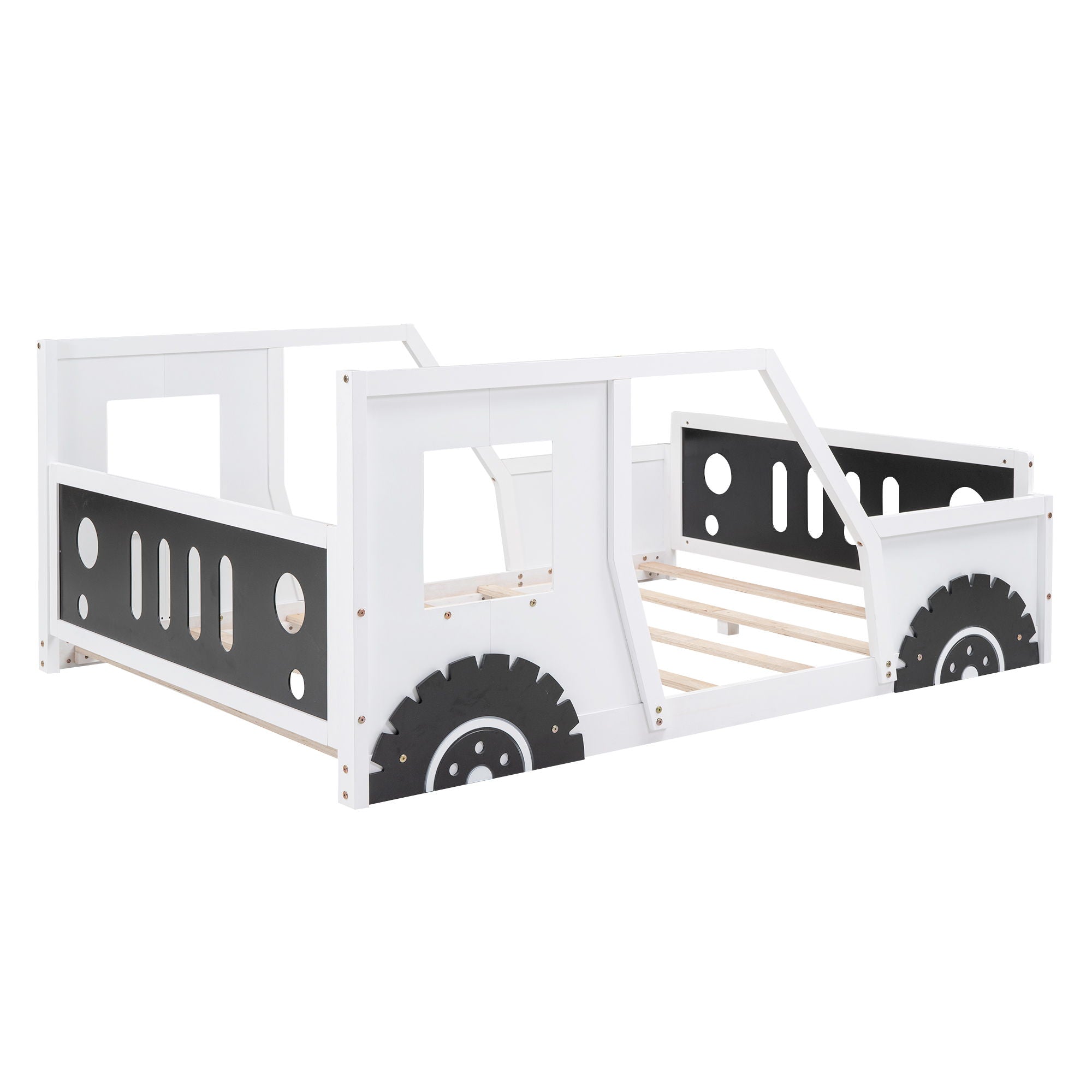 Classic Car Shaped Platform Bed With Wheels