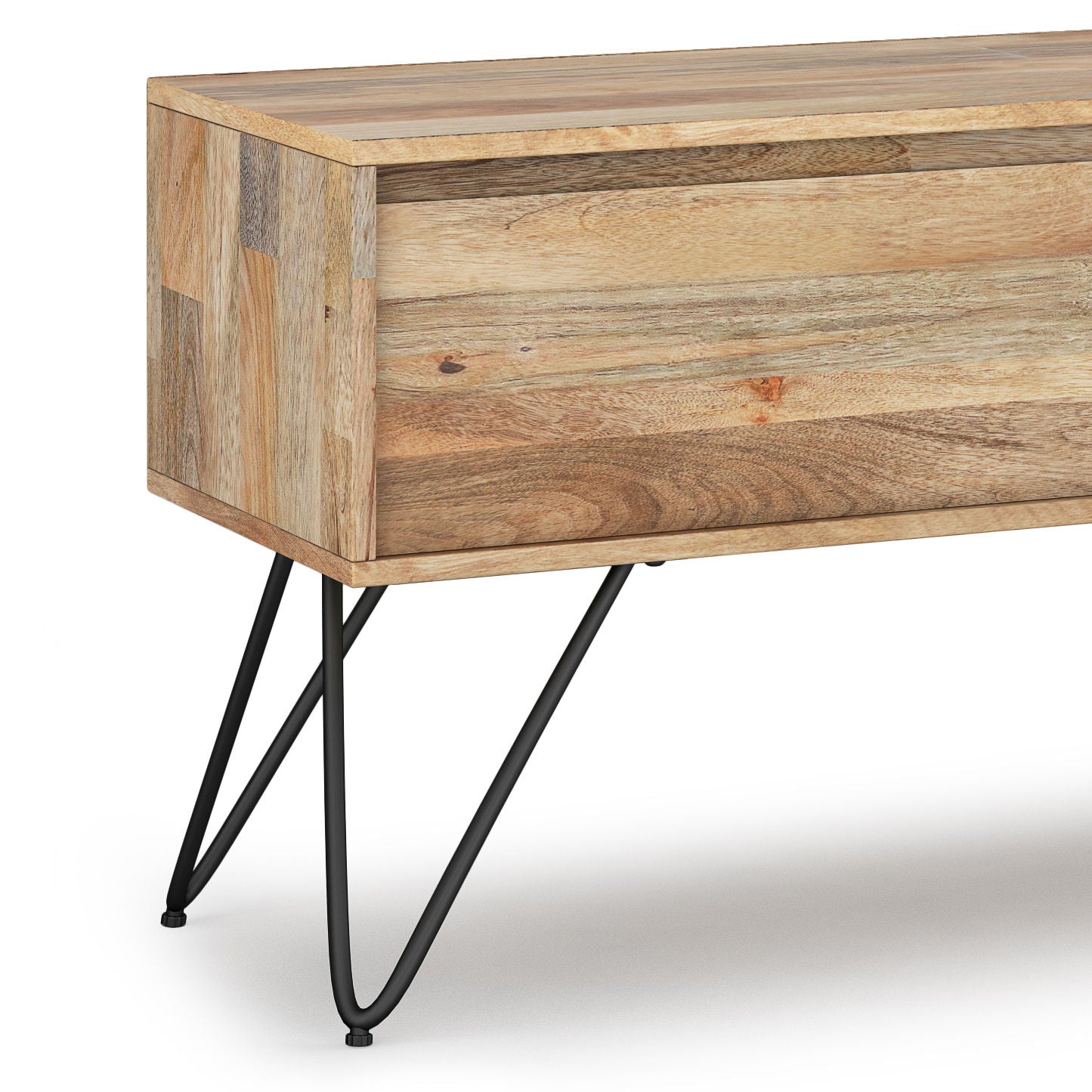 Hunter - Handcrafted TV Media Stand - Natural - Best Buy Furniture
