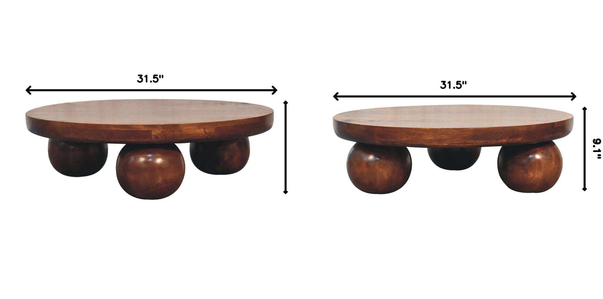 Central Ball Table - Chestnut